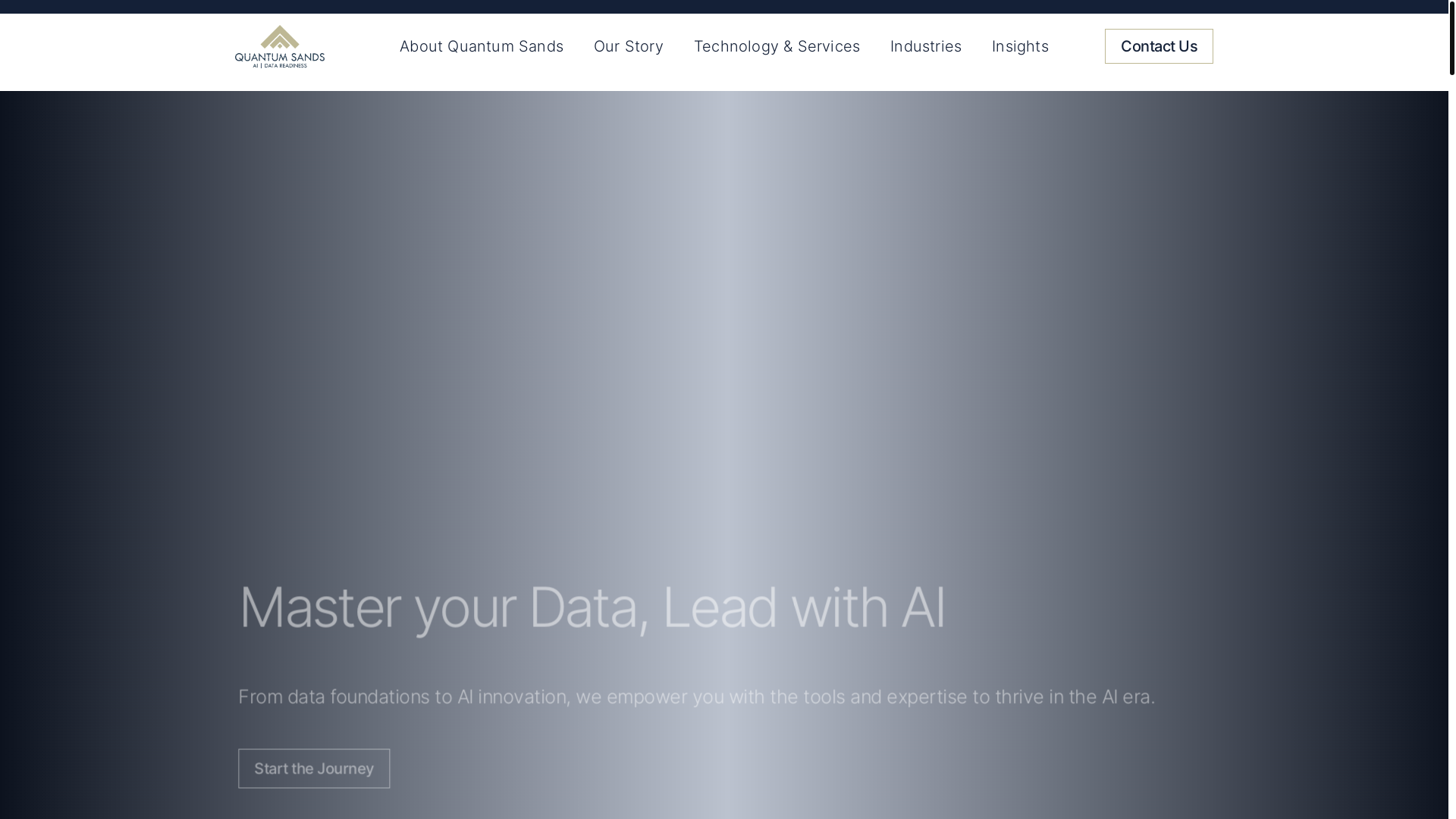 website screenshot of https://quantumsands-website.pages.dev/