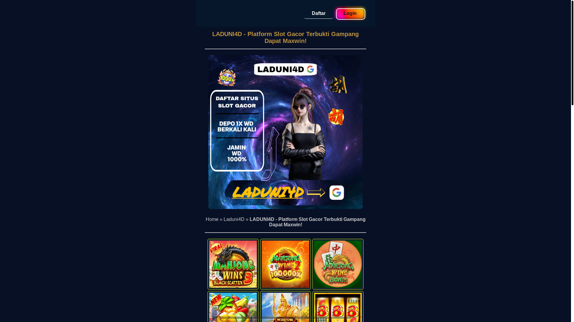 website screenshot of https://laduni4d.pages.dev/