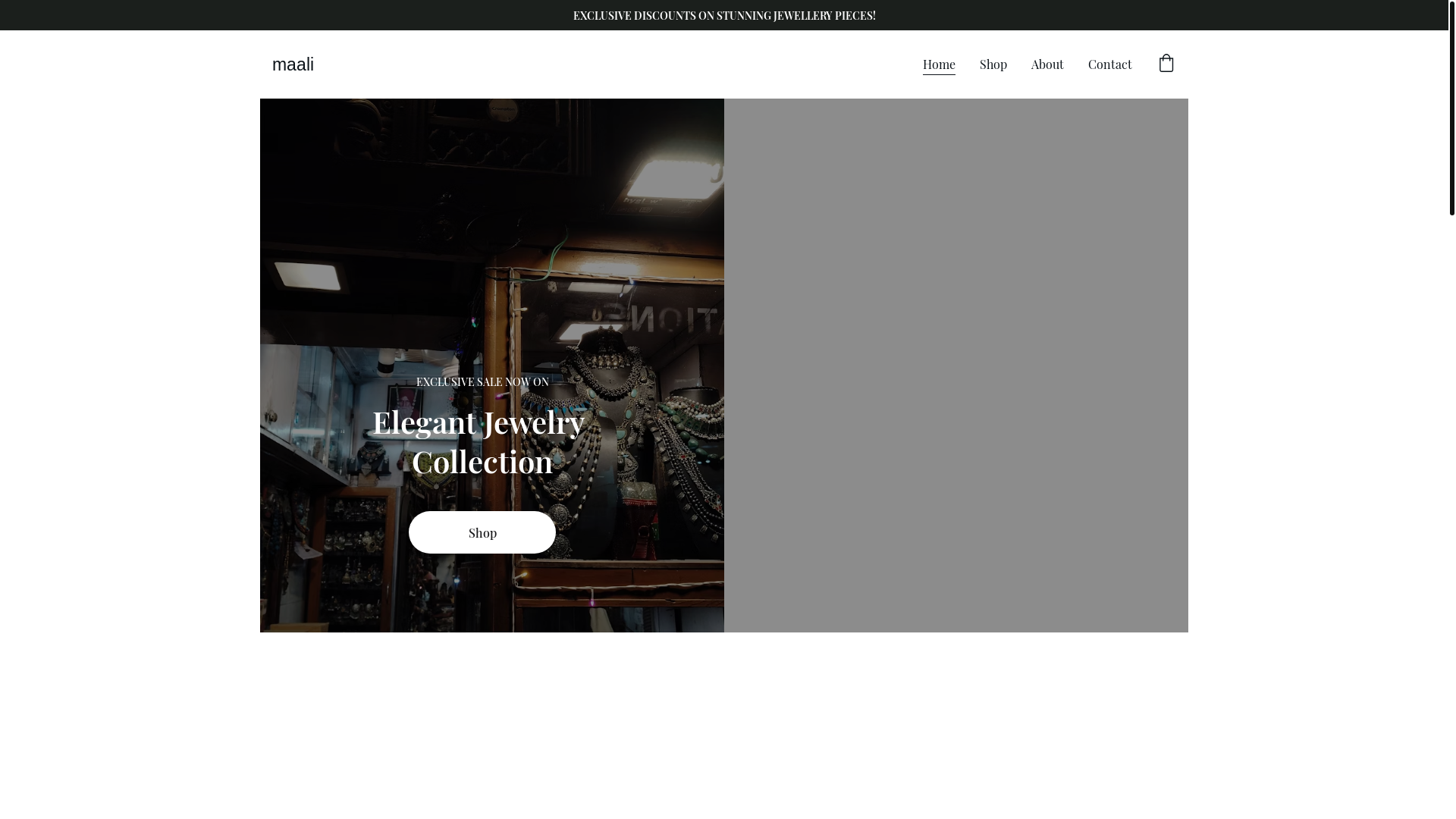 website screenshot of https://maalistores.shop/