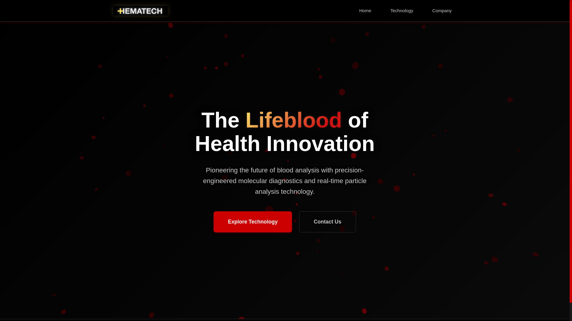 website screenshot of https://hematech.health/