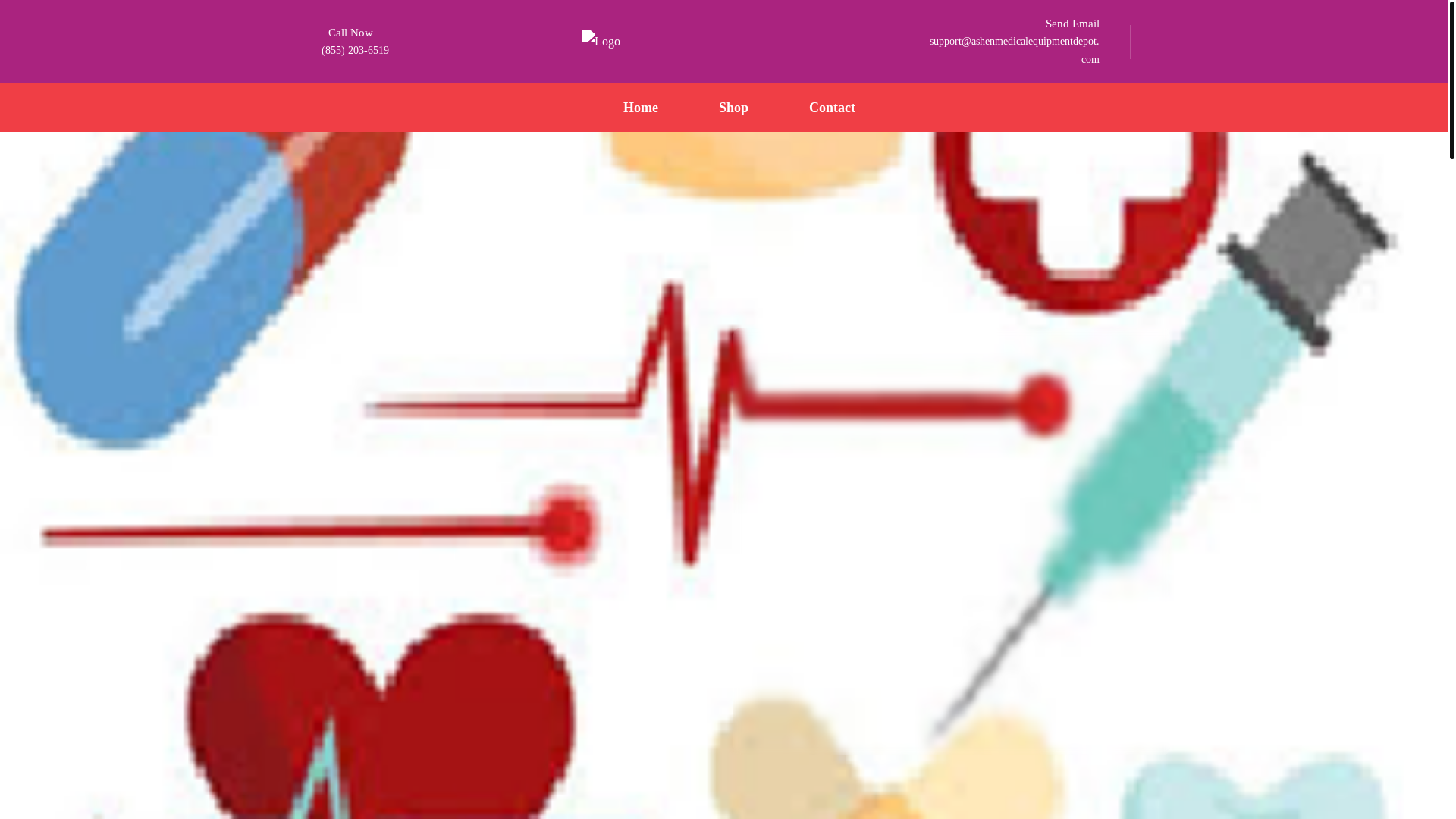 website screenshot of https://ashenmedicalequipmentdepot.com/