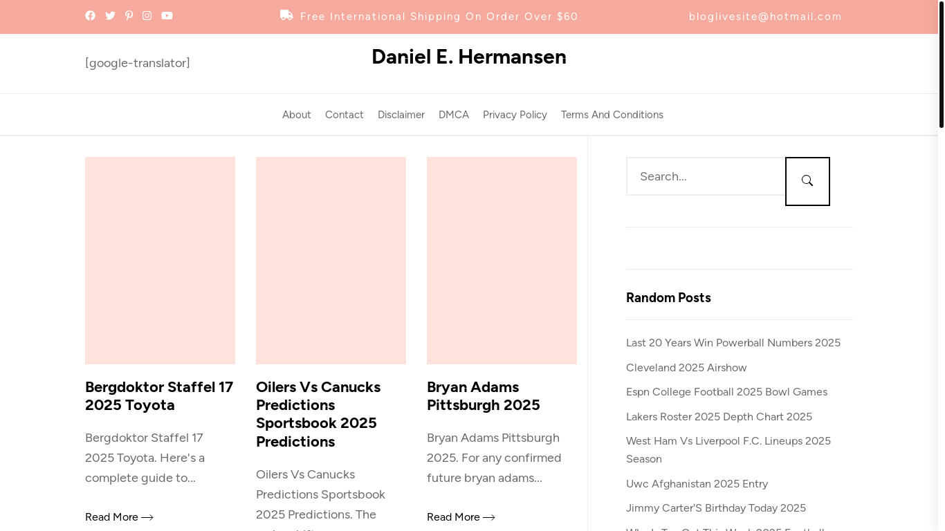 website screenshot of https://danielhermansene.pages.dev/