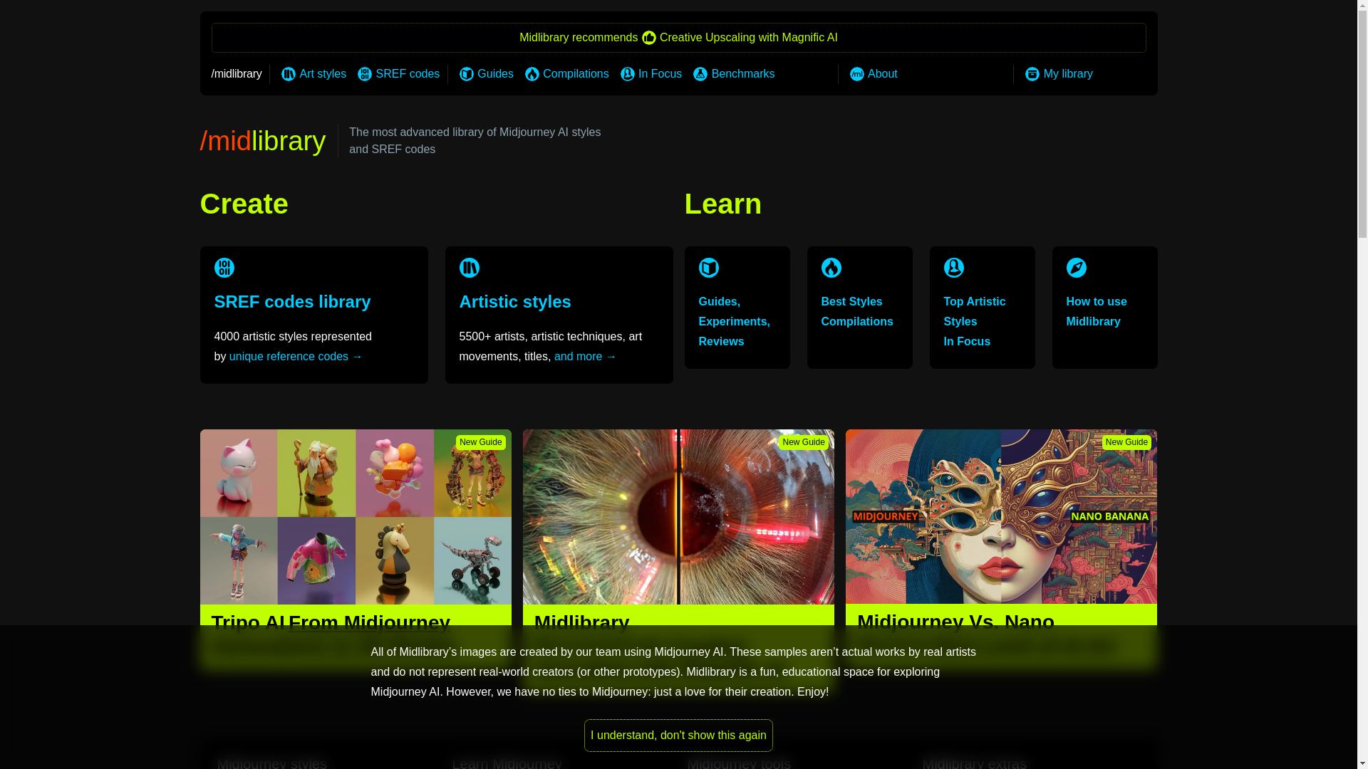 website screenshot of https://midlibrary.io