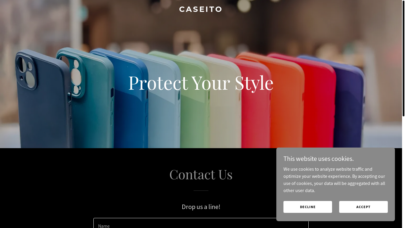 website screenshot of https://caseito.co.uk/
