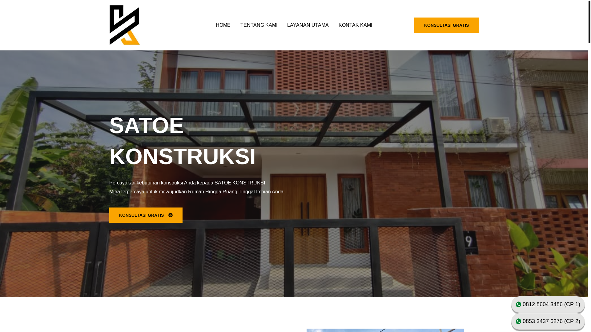 website screenshot of https://satoekonstruksi.com/