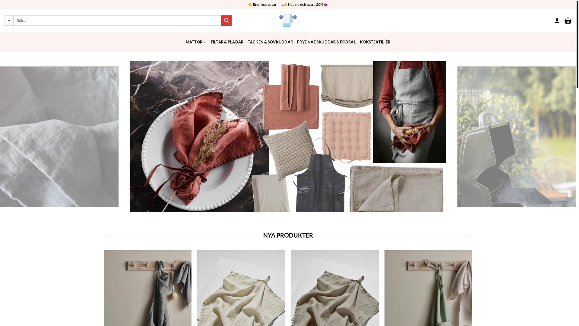 website screenshot of https://mattorbutik.com/