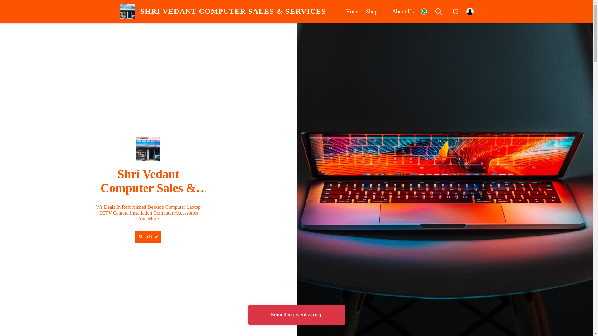website screenshot of https://shrivedantcomputersalesservices.co.in/