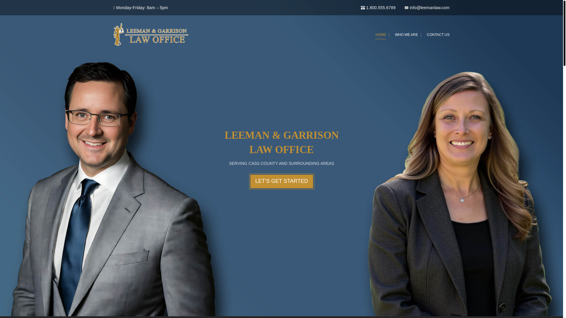 website screenshot of https://leemanandgarrison.com/