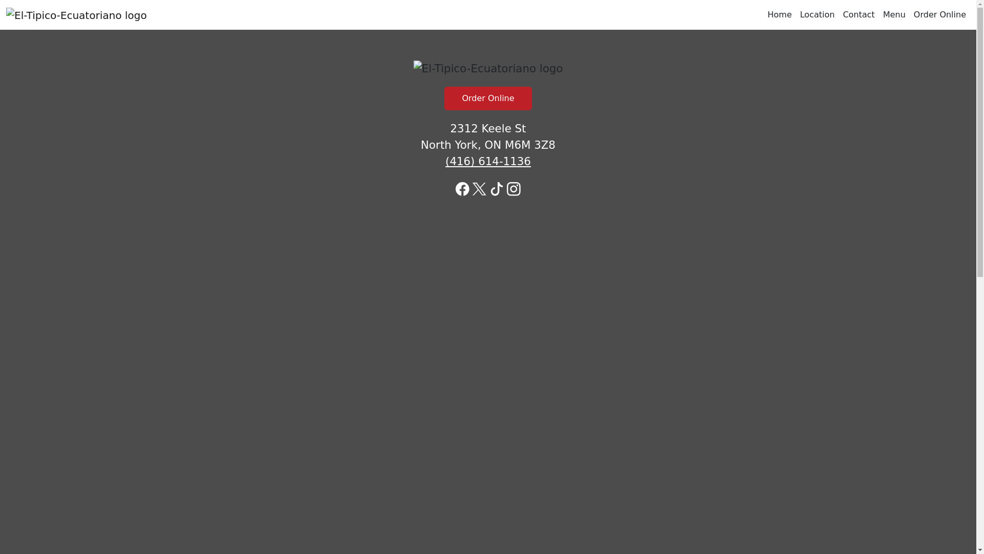 website screenshot of https://eltipicoecuatorianoon.com/
