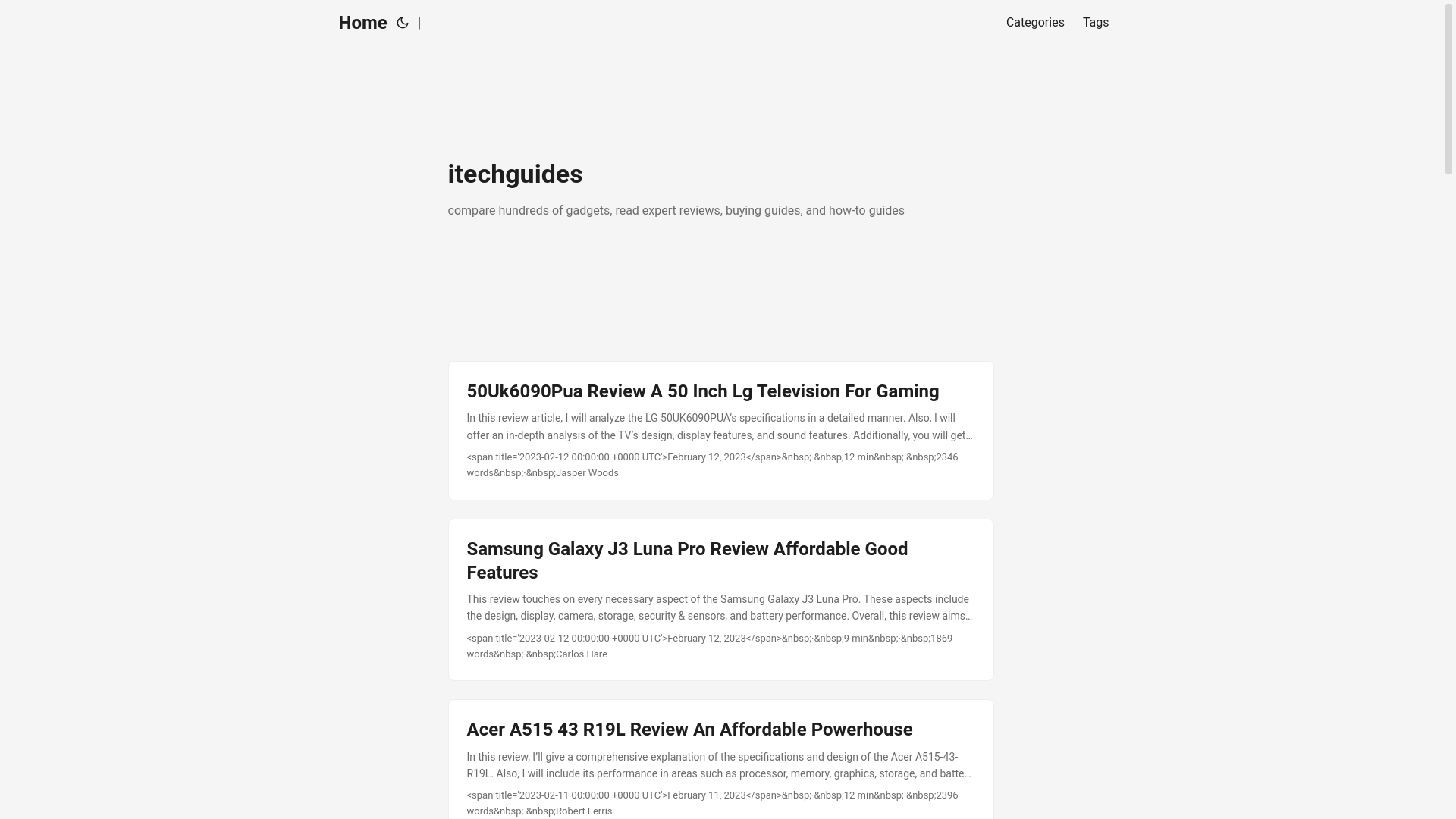 website screenshot of https://itechguides25.pages.dev/
