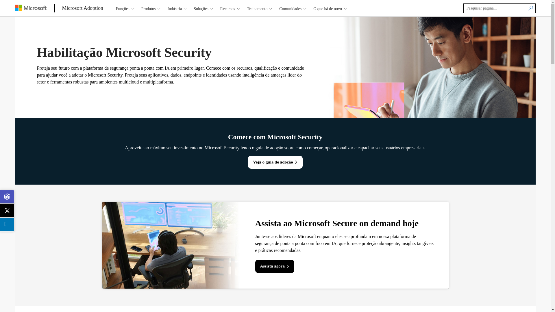 website screenshot of https://enablement.microsoft.com/pt-br/microsoft-security/