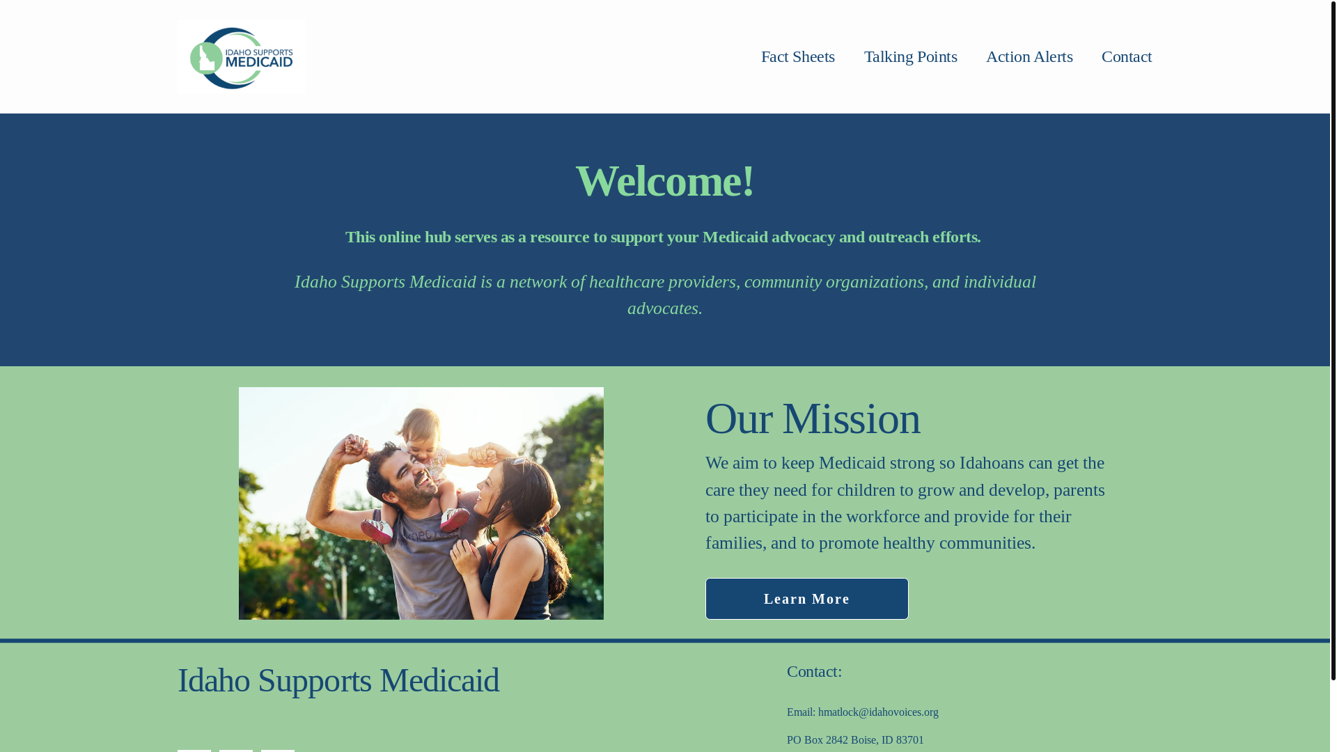 website screenshot of https://idahosupportsmedicaid.com/