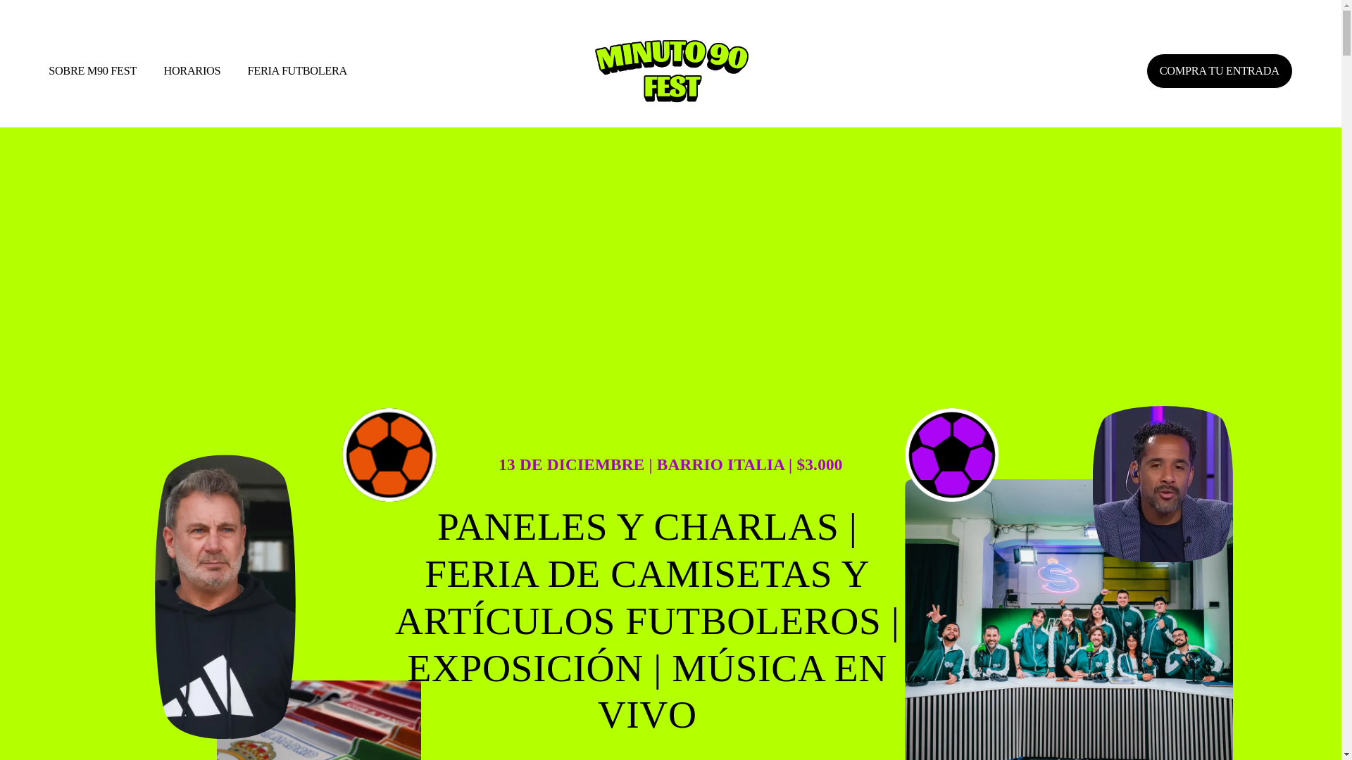 website screenshot of https://festivalminuto90.cl/