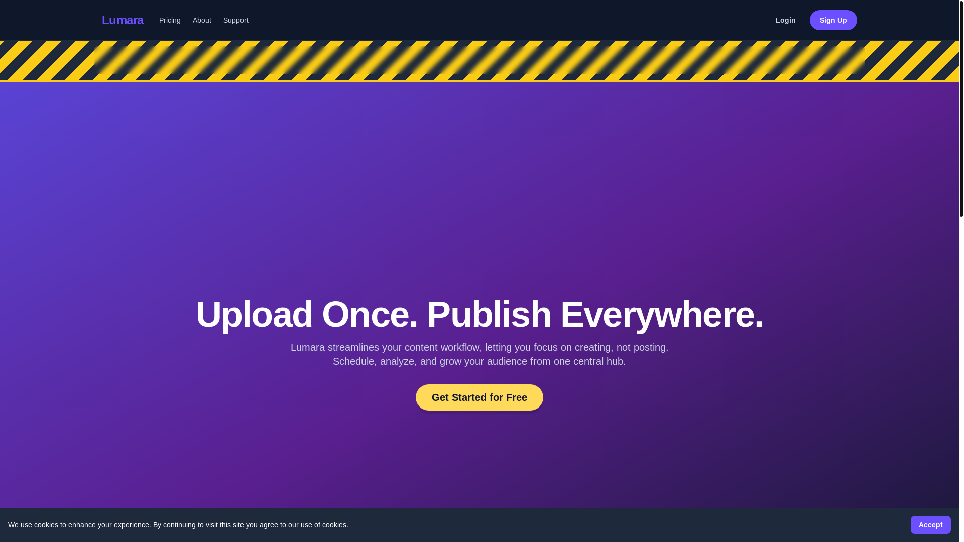 website screenshot of https://lumarav2.pages.dev/