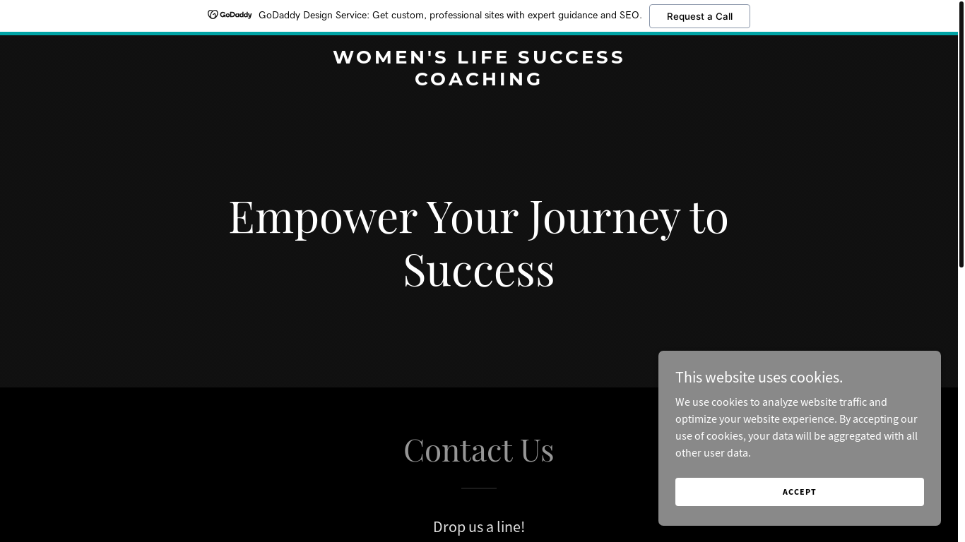 website screenshot of https://womenslifesuccesscoaching.com/