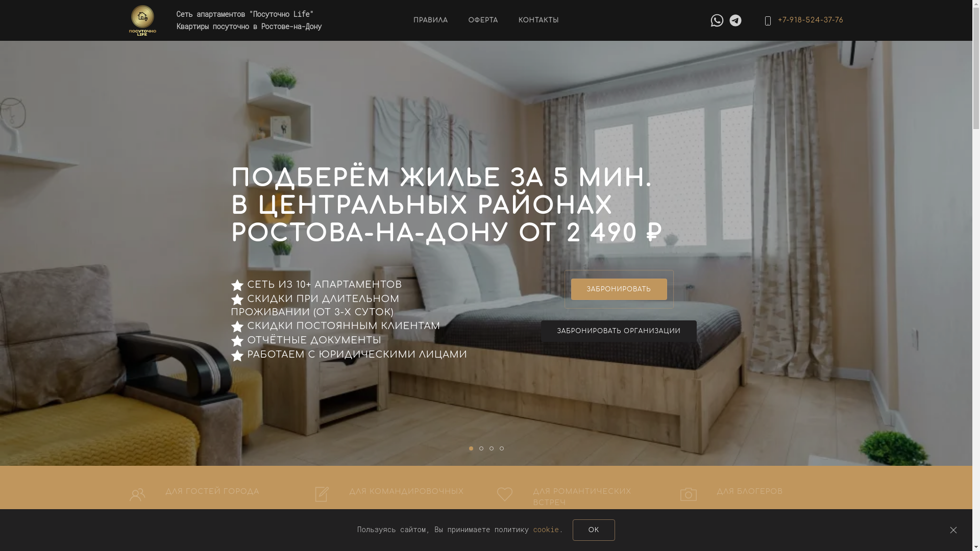 website screenshot of https://posutochno-life.ru/