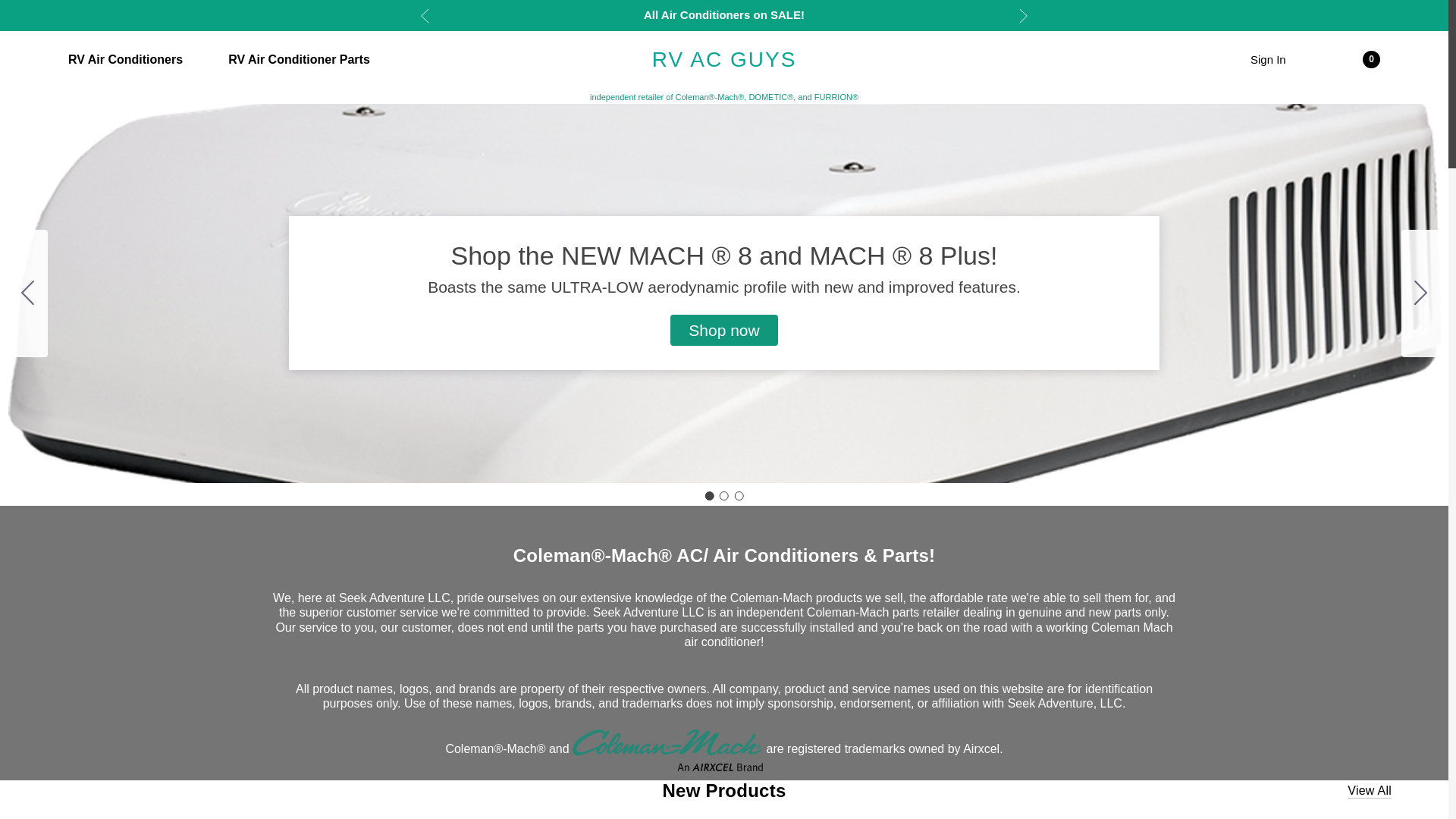 website screenshot of http://rvacguys.com/