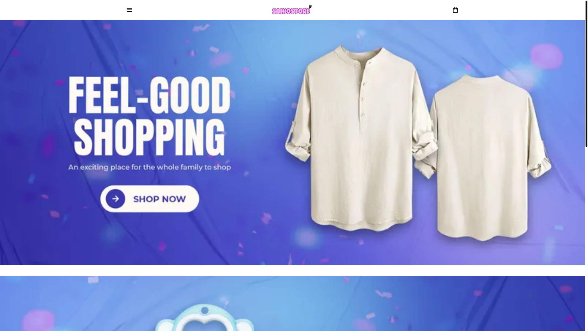 website screenshot of https://sohiostore.com/