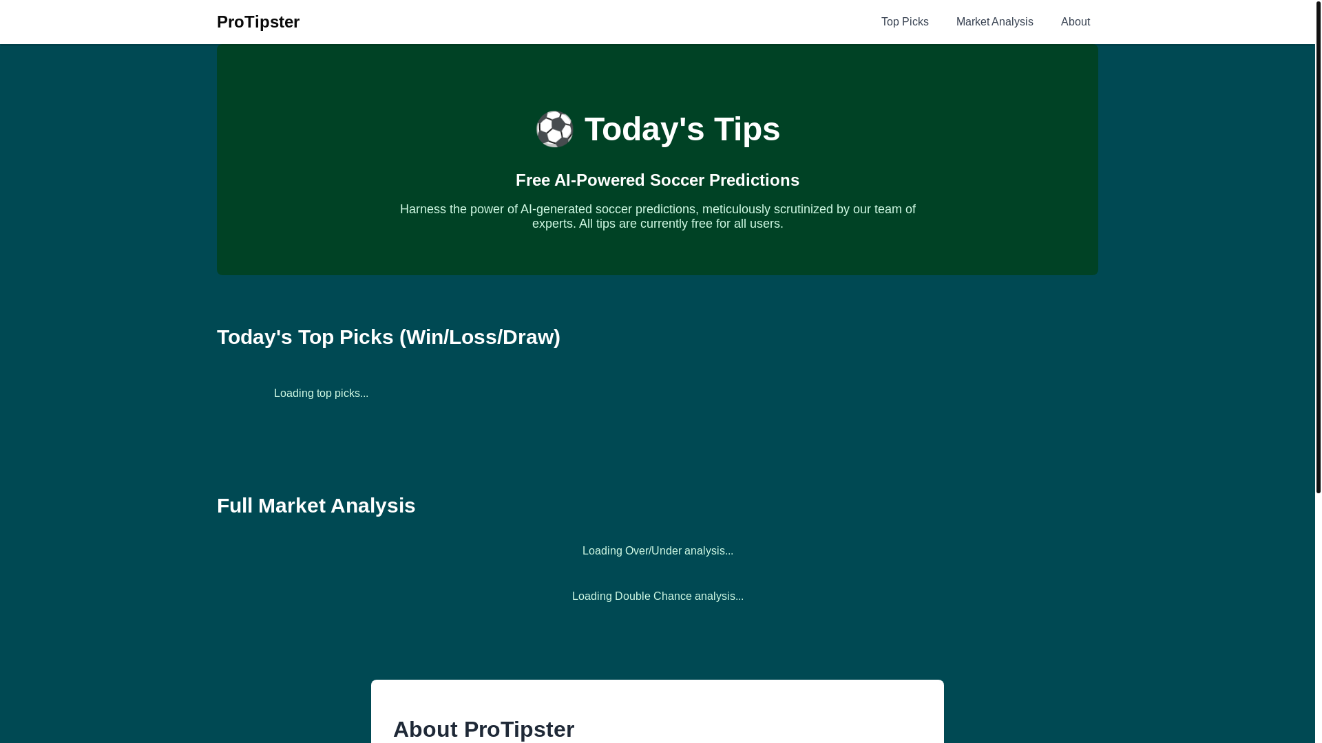 website screenshot of https://aiprotipster.com/