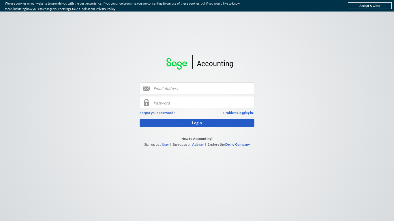 website screenshot of https://accounting.sageone.co.za/