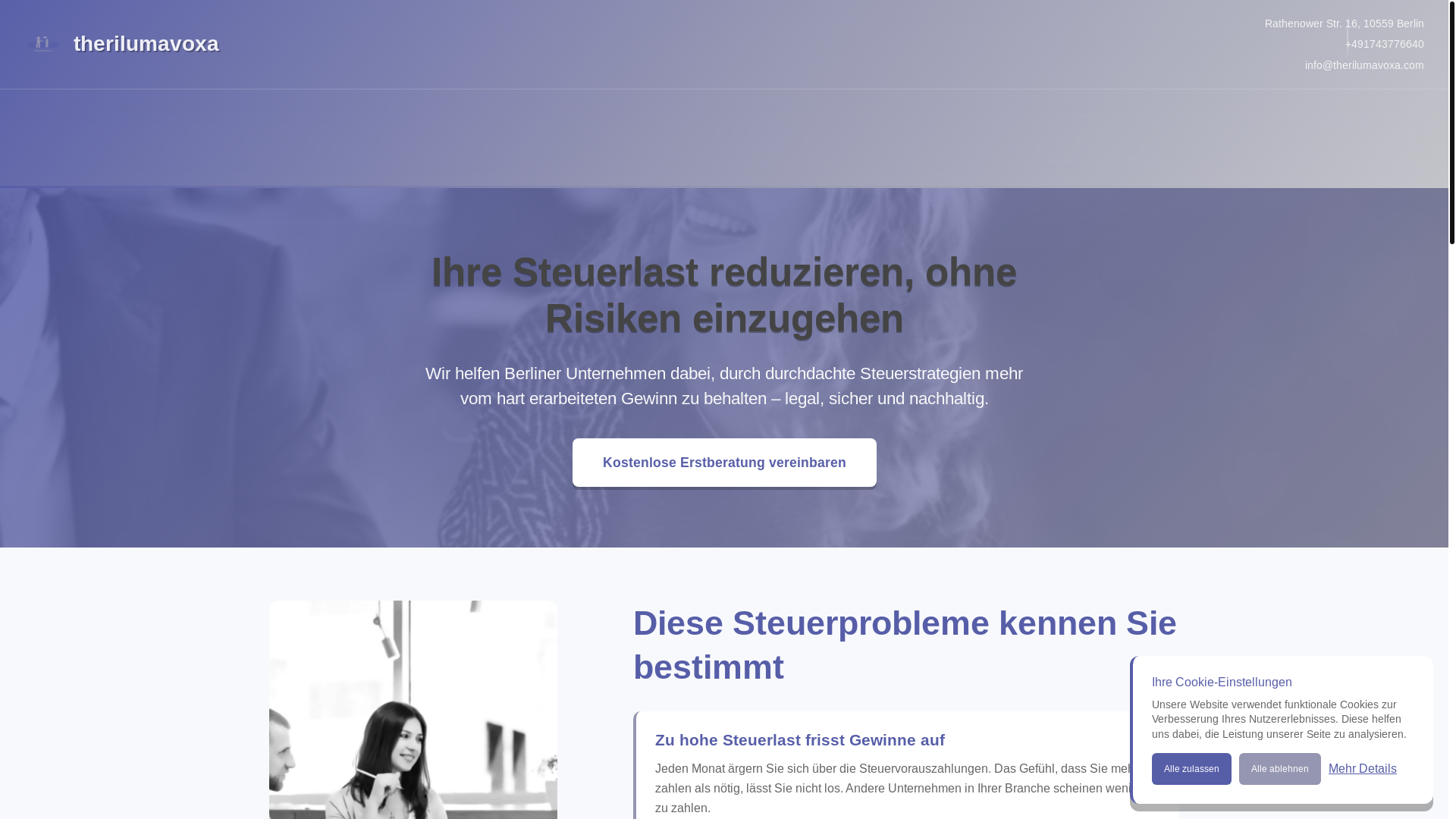 website screenshot of https://therilumavoxa.com/
