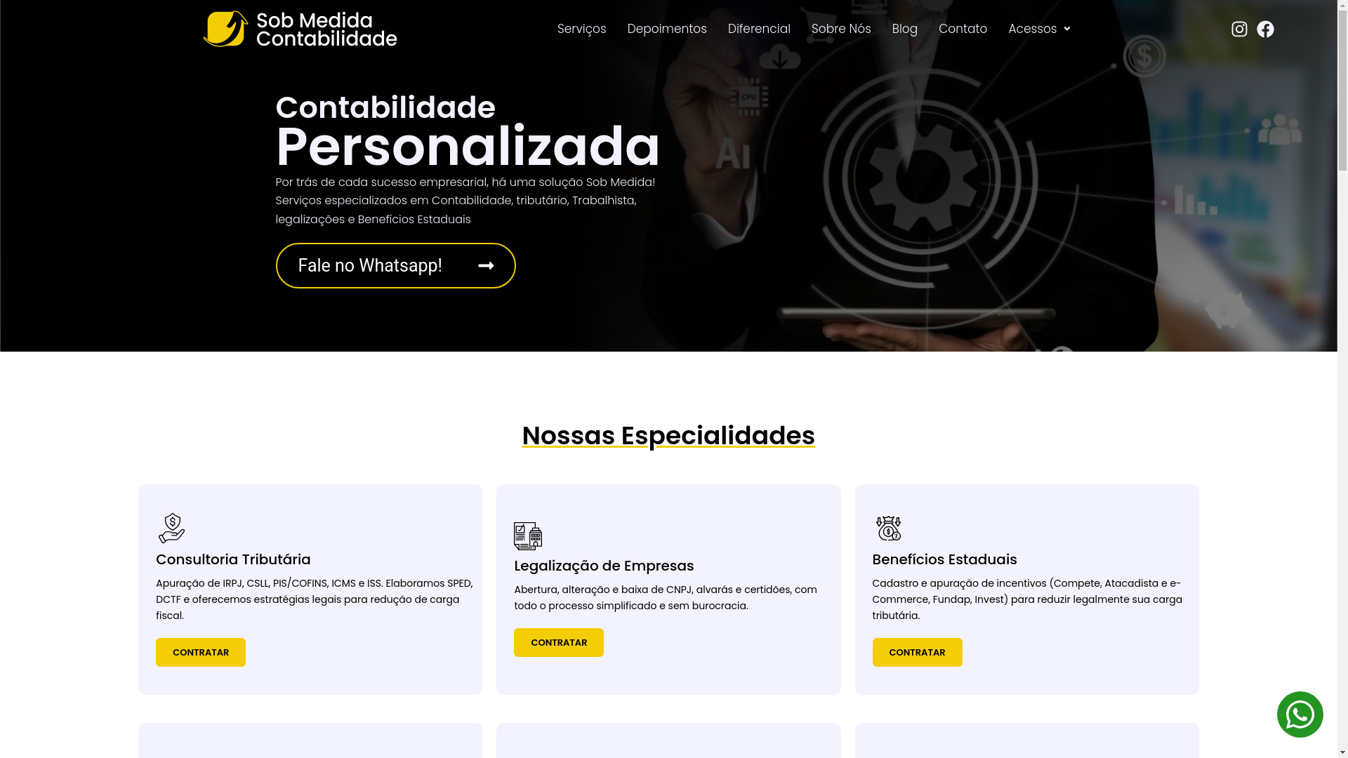 website screenshot of https://beneficiofiscales.com.br/