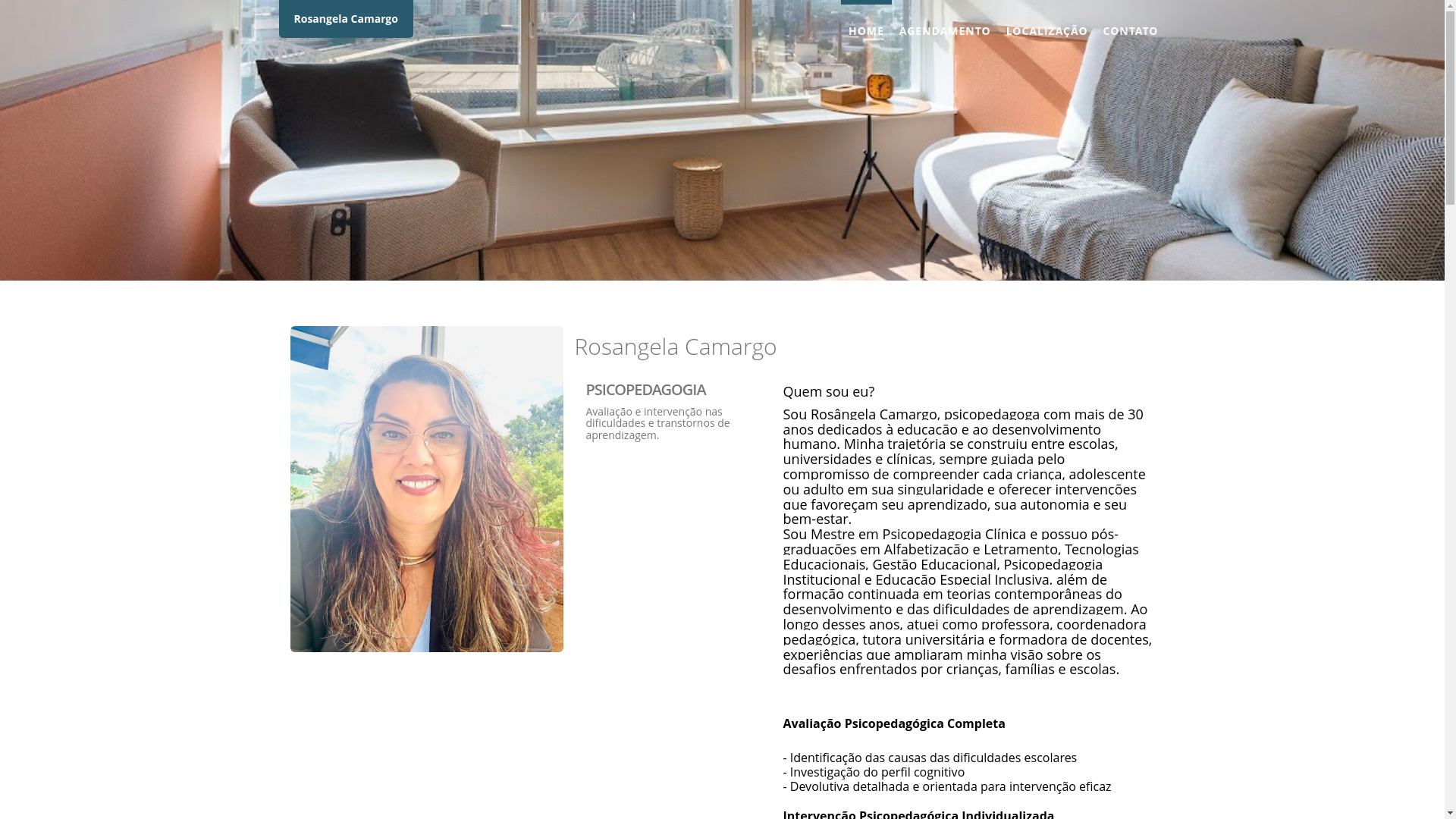 website screenshot of https://rcamargopsicopedagogia.com.br/