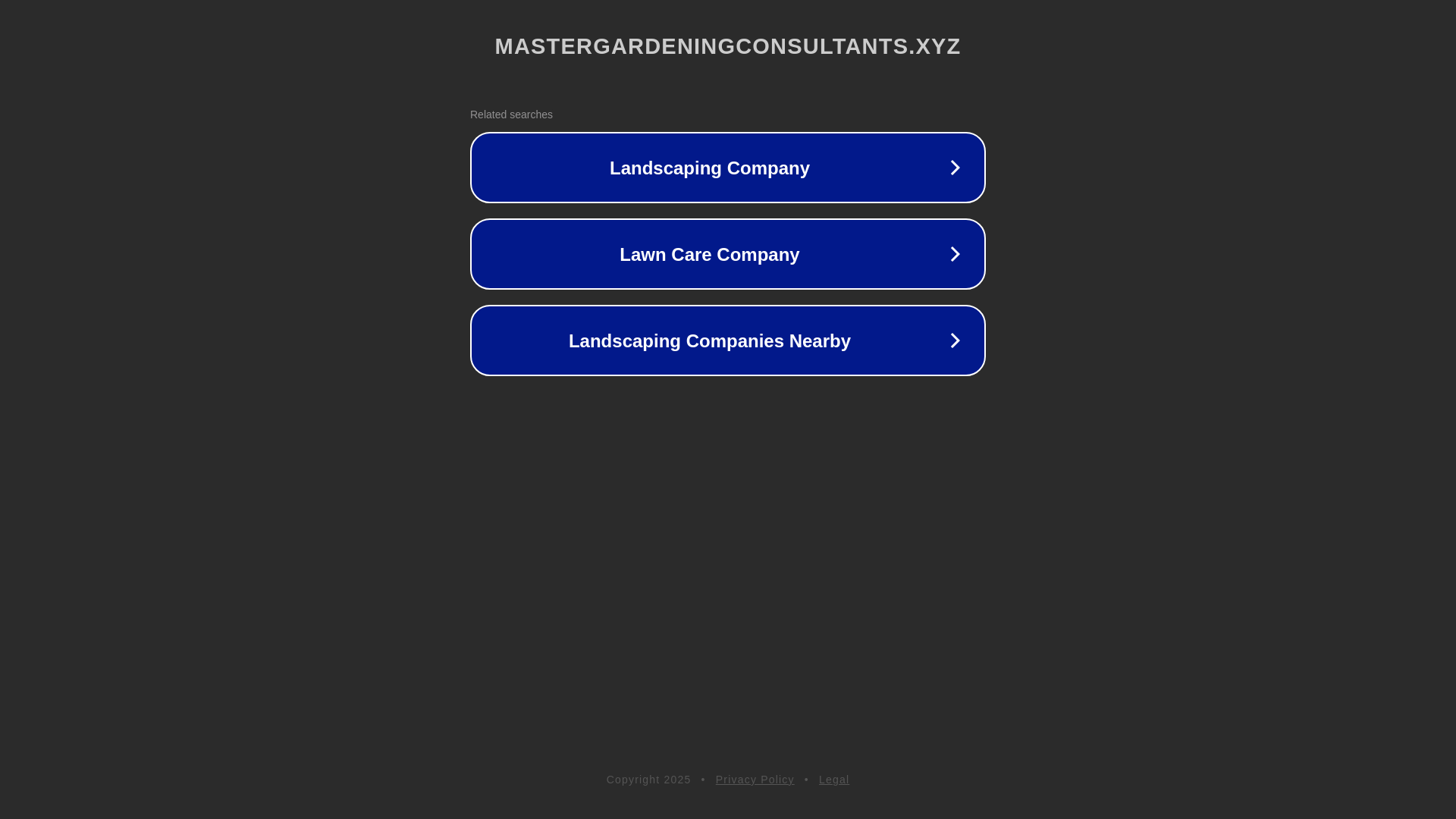 website screenshot of https://mastergardeningconsultants.xyz/