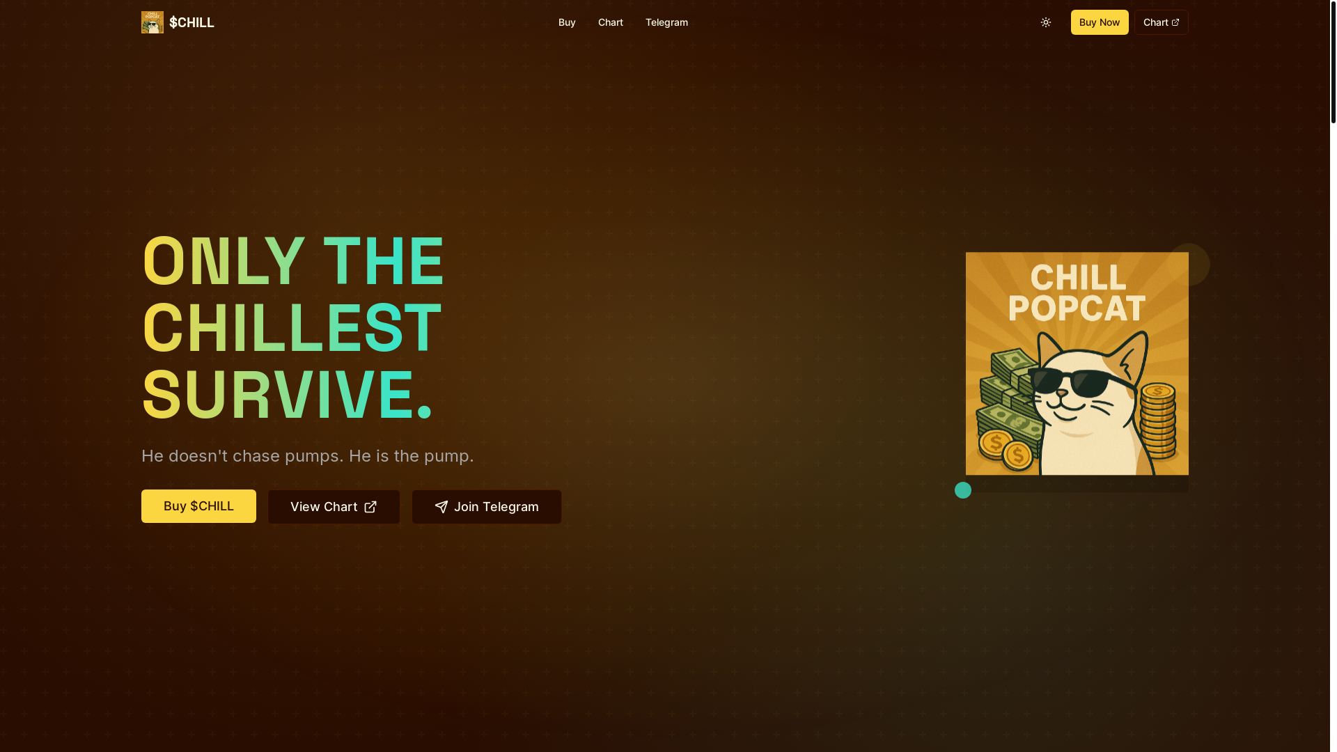 website screenshot of https://chillpopcat.xyz/