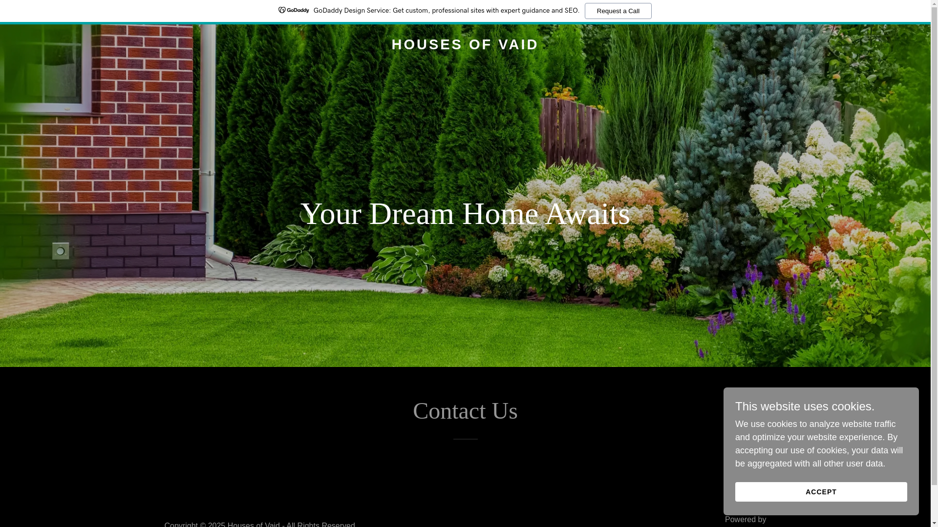website screenshot of https://housesofvaid.com/