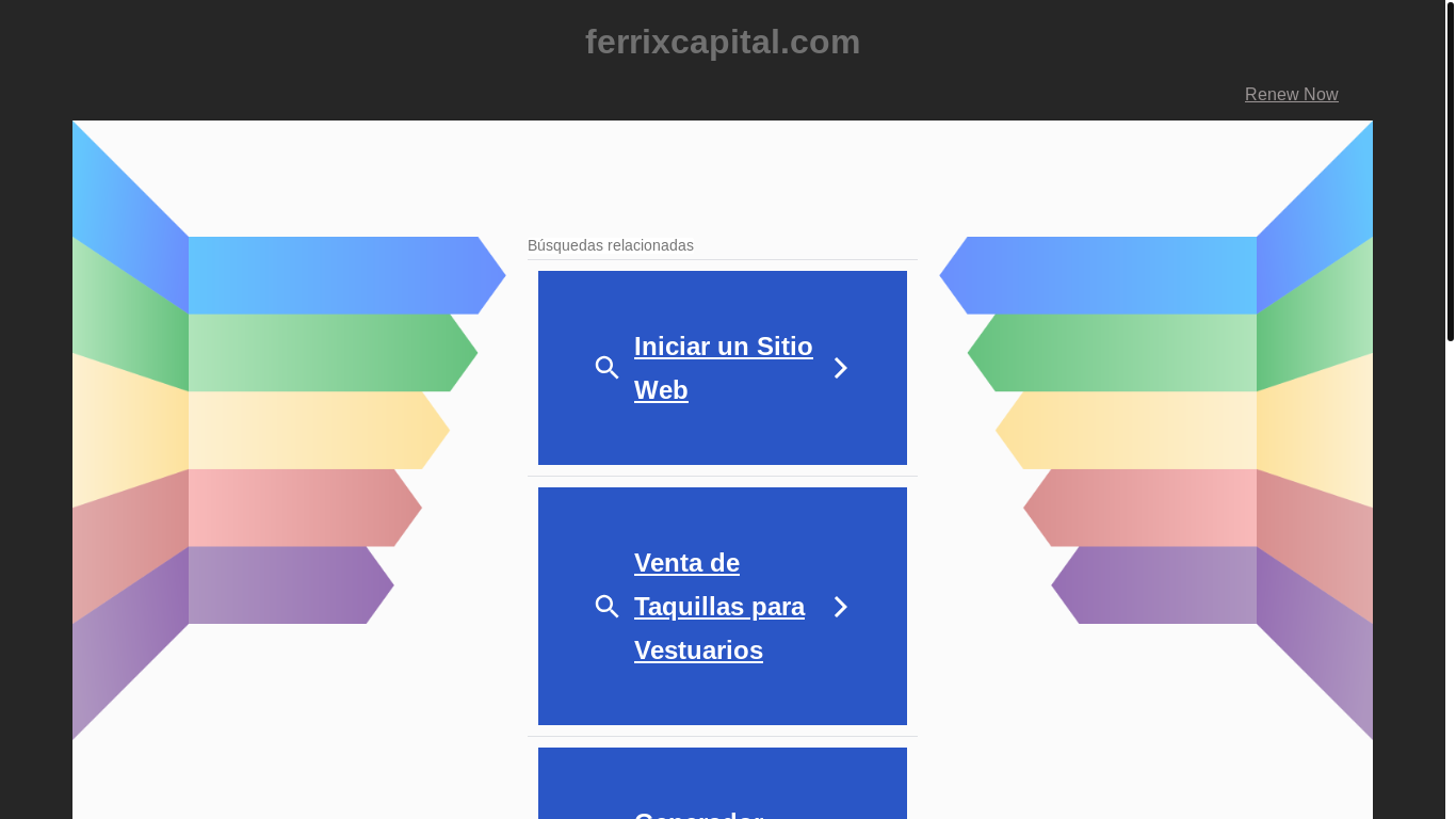 website screenshot of https://ferrixcapital.com/