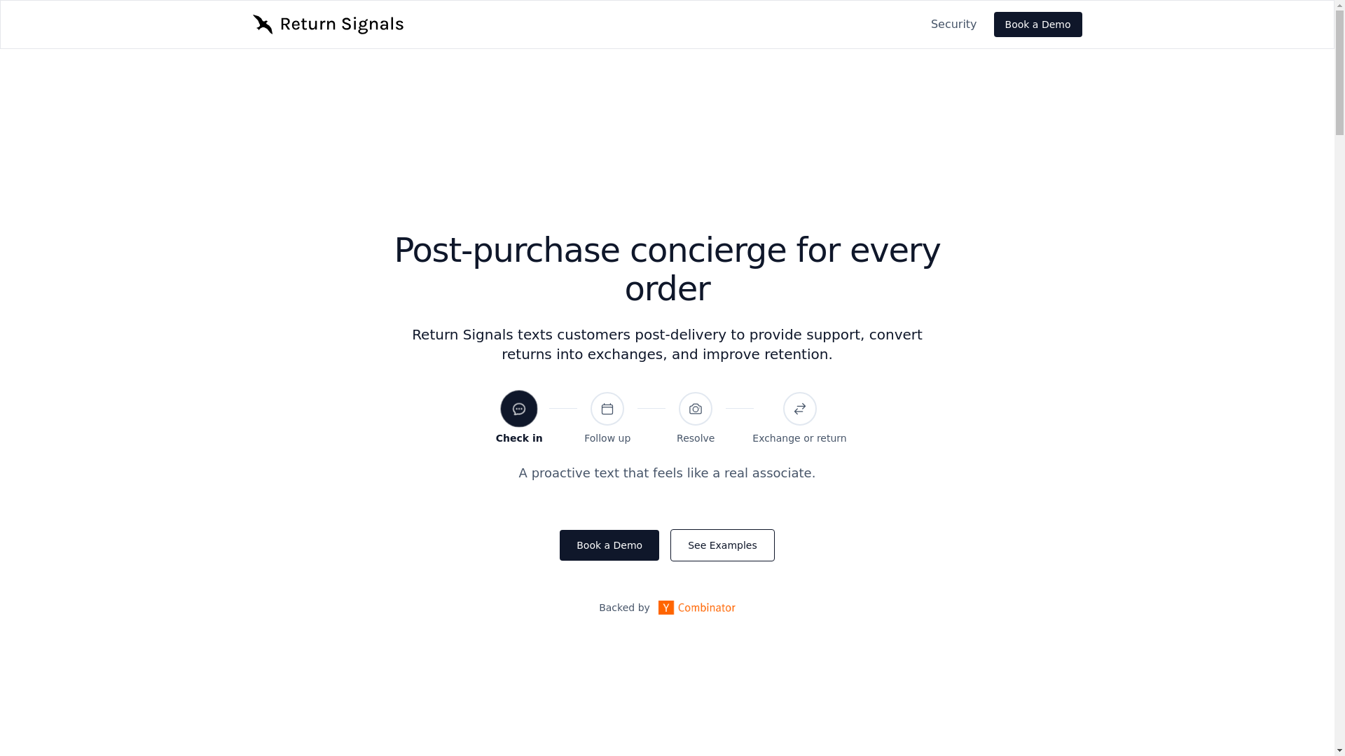 website screenshot of https://returnsignals.co/