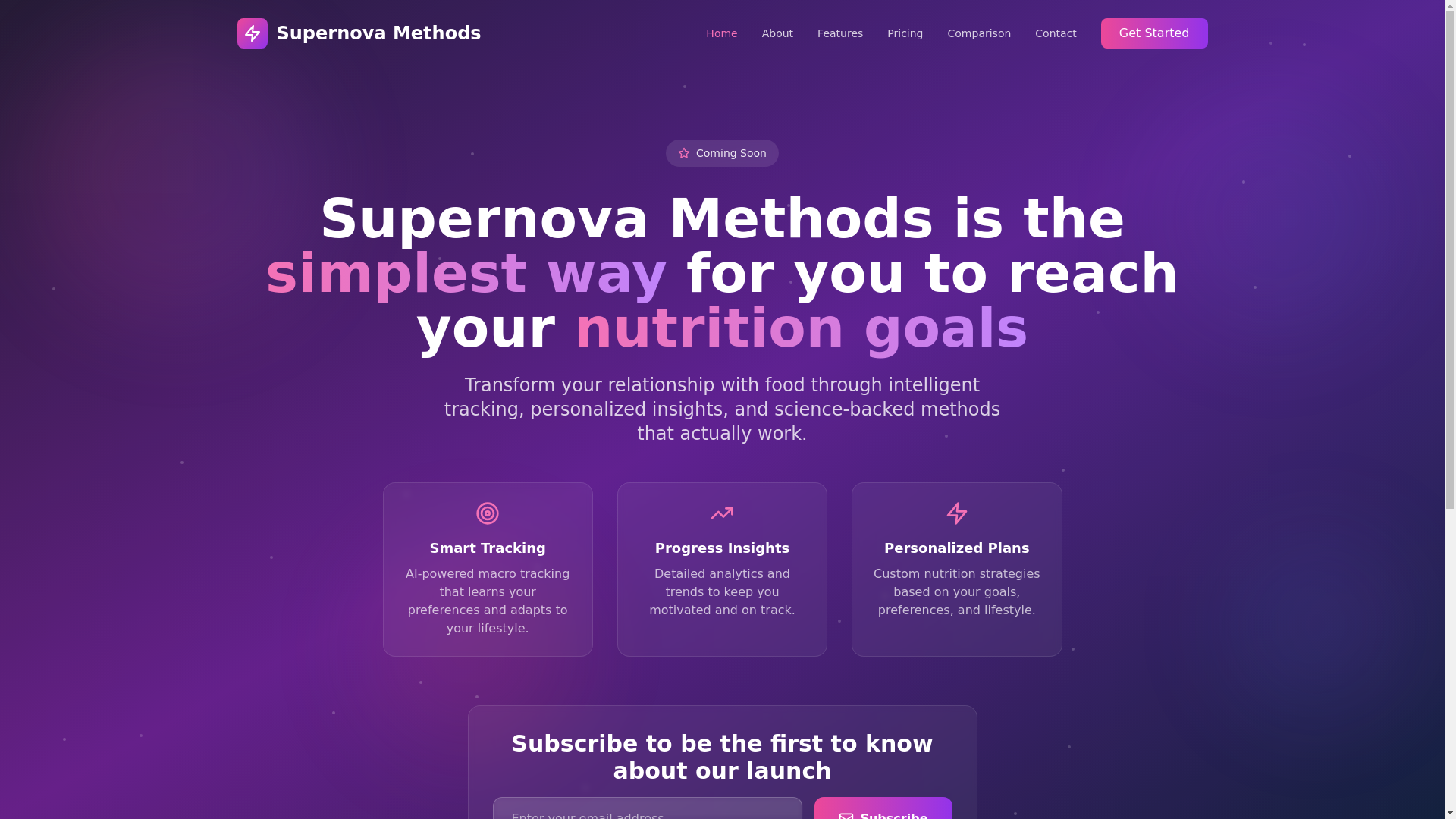 website screenshot of https://supernova-methods-web.pages.dev/