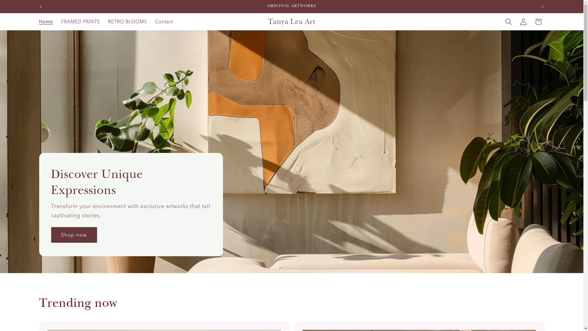 website screenshot of https://tanyalea.art/