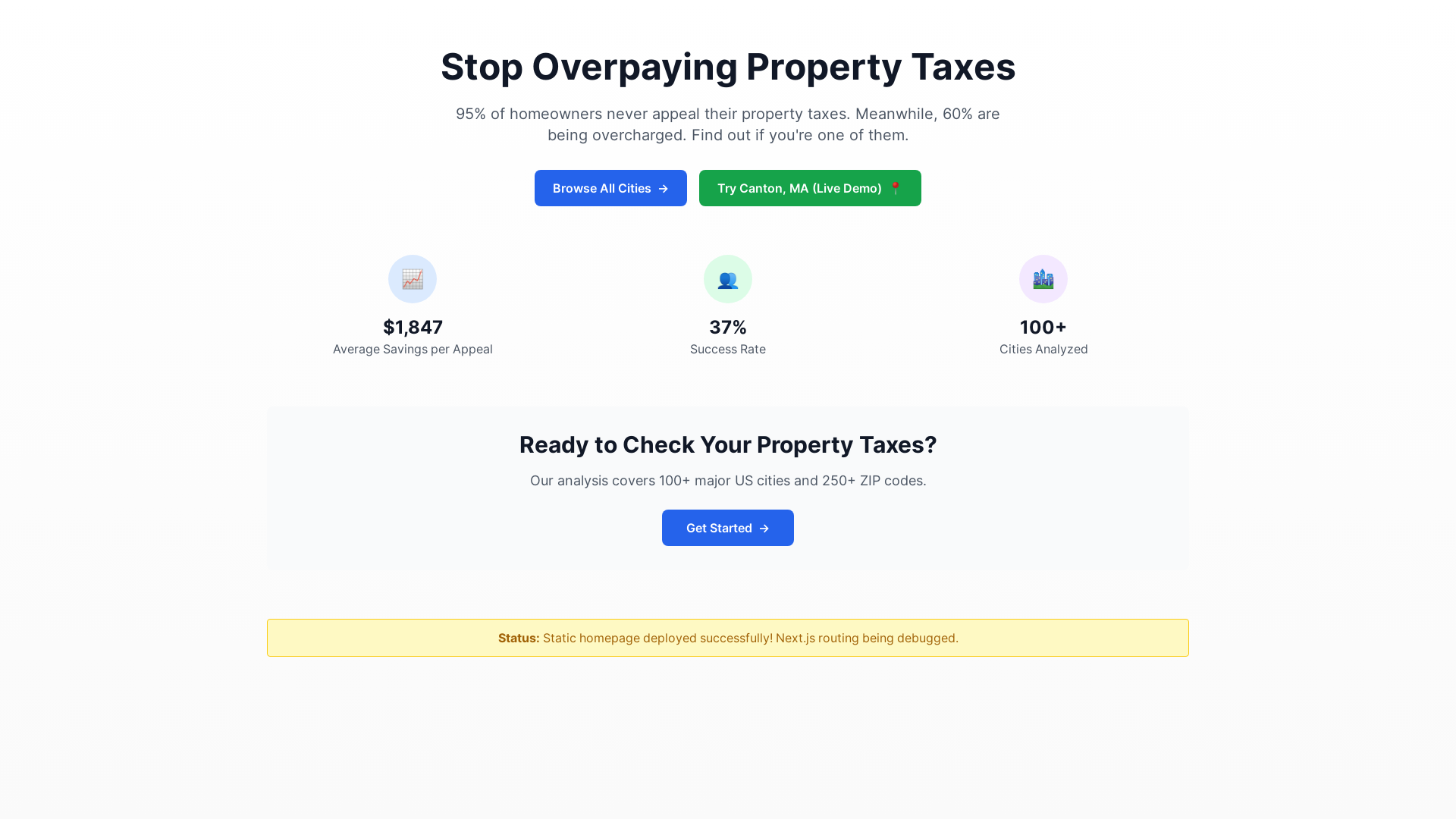 website screenshot of https://taxsaveralert.com/