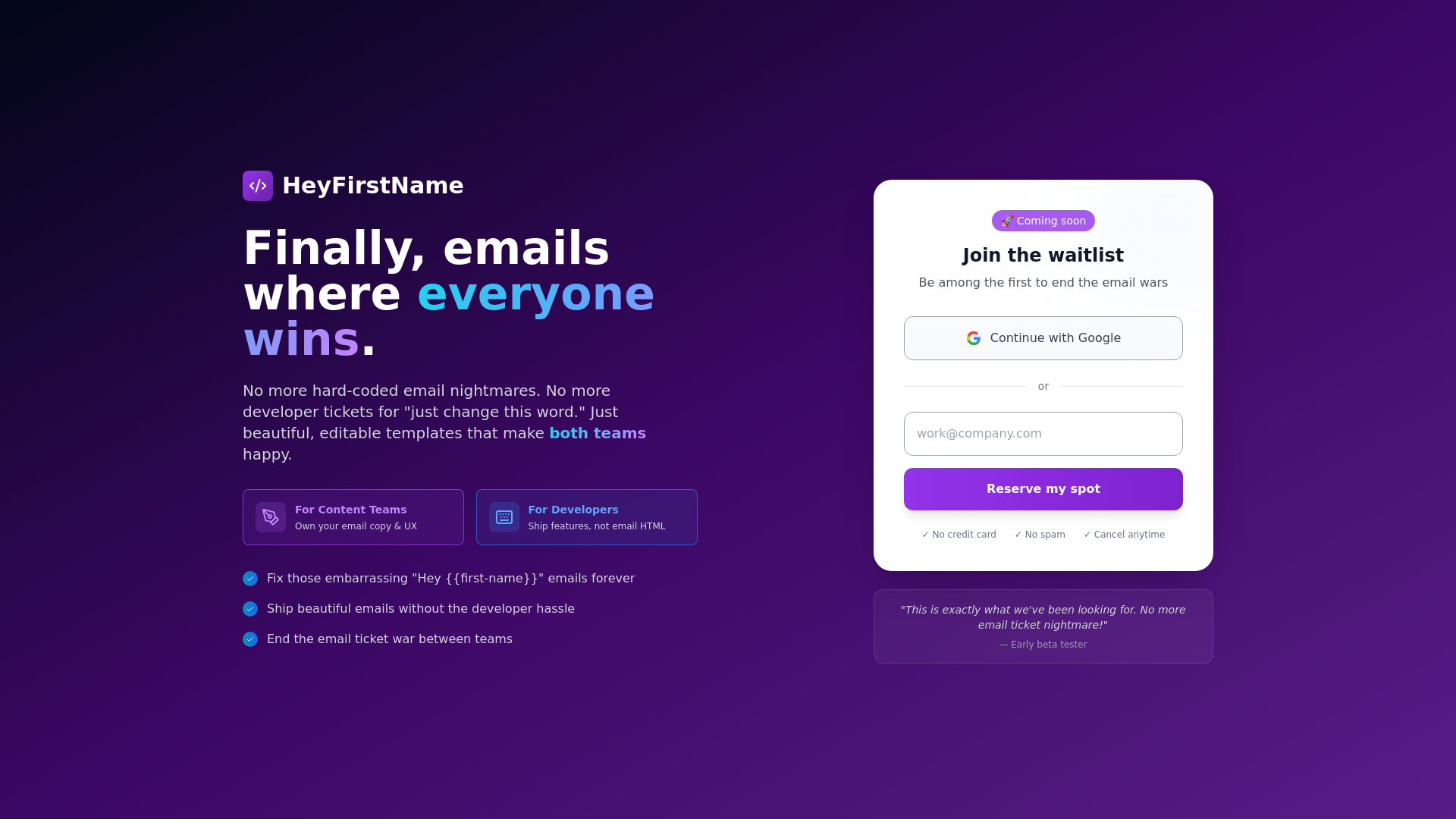 website screenshot of https://heyfirstname-marketing.pages.dev/