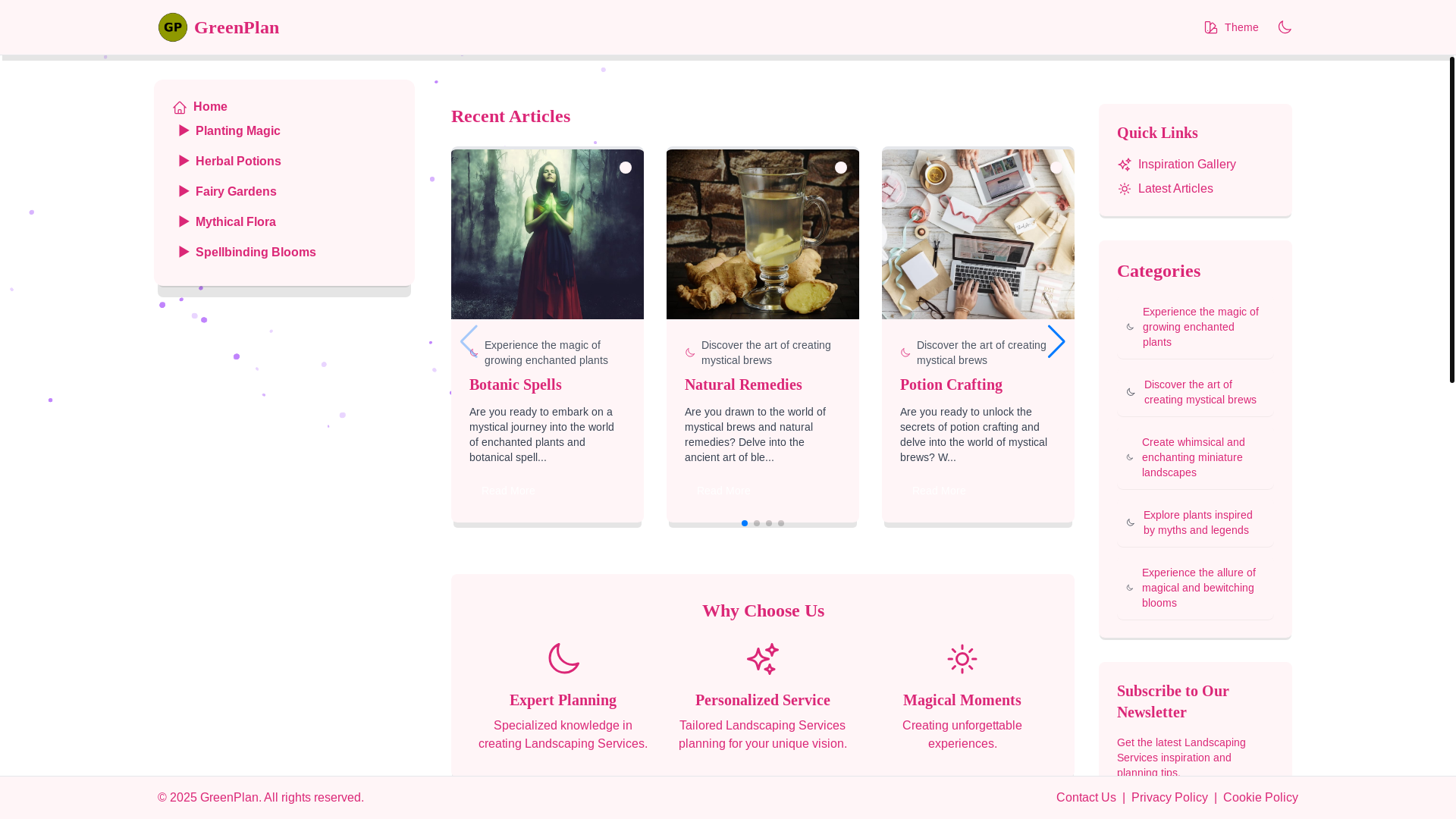 website screenshot of https://gardenexcellenceplan.live/