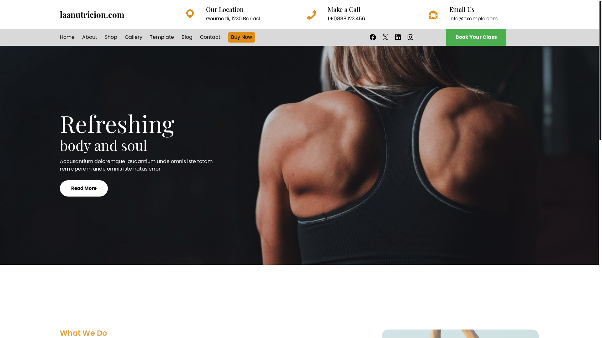 website screenshot of https://laanutricion.com/
