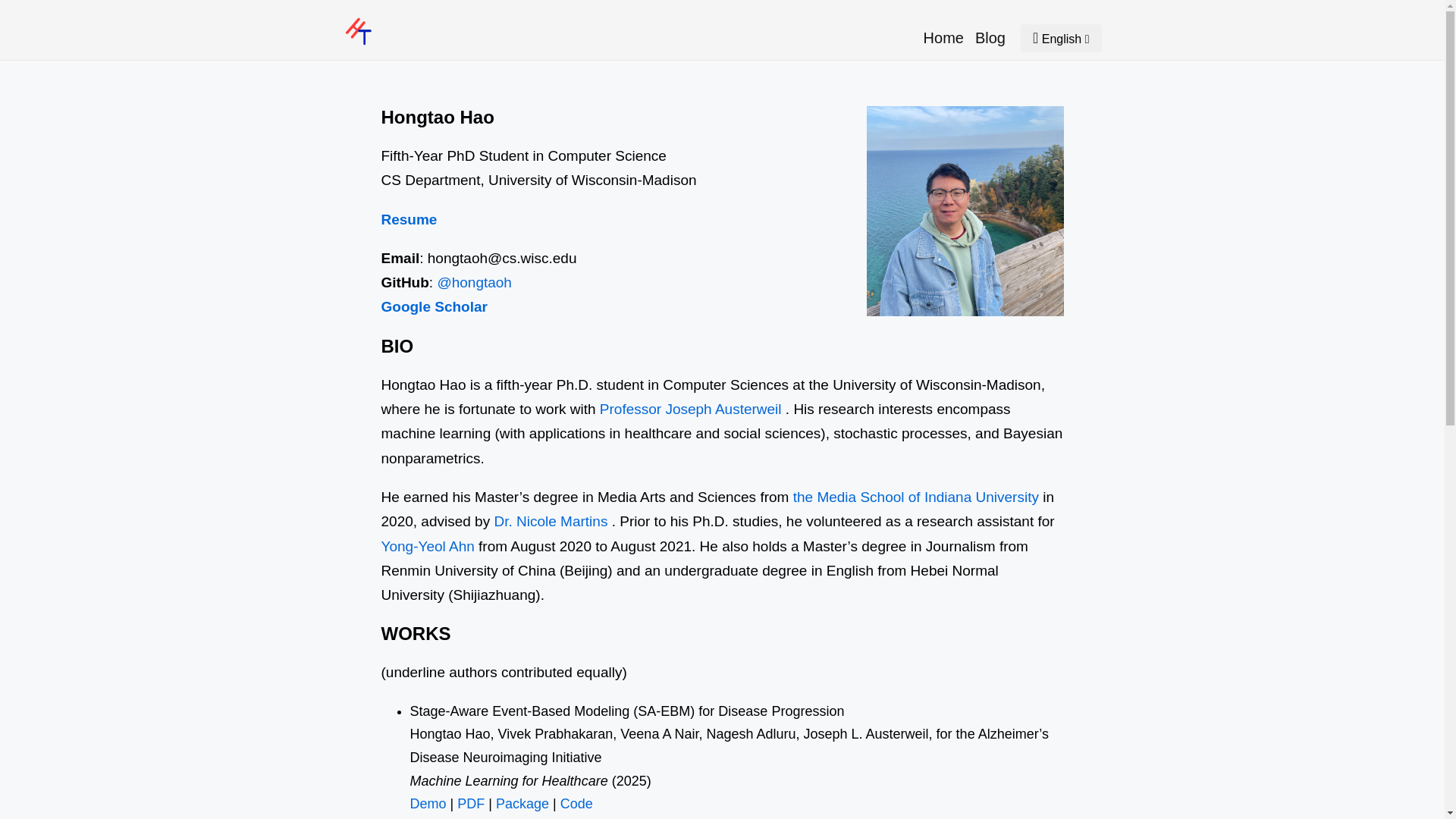 website screenshot of https://hongtaoh-github-io.pages.dev/