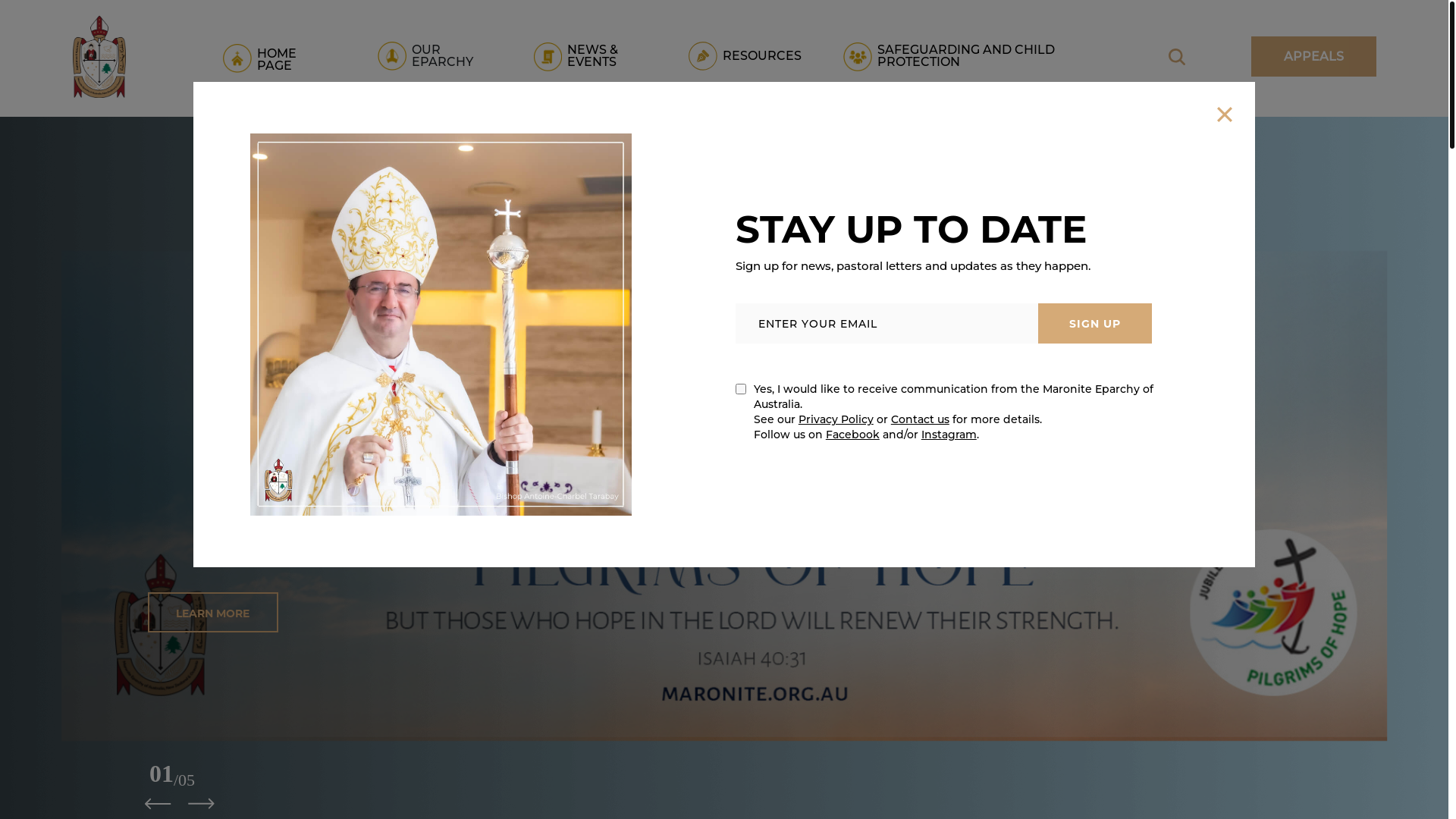 website screenshot of https://maronite.org.au/