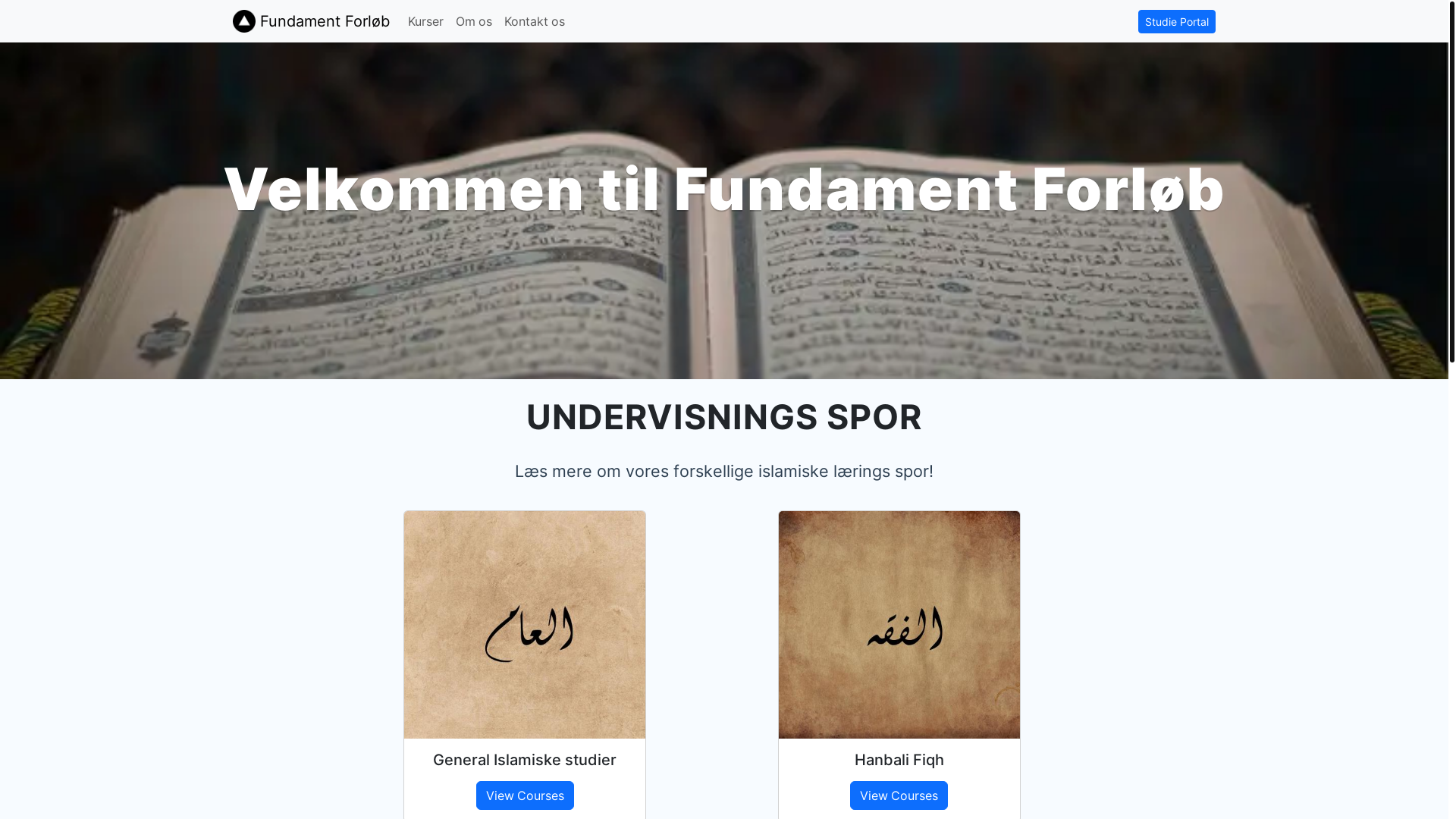 website screenshot of https://xn--fundamentforlb-2qb.dk/