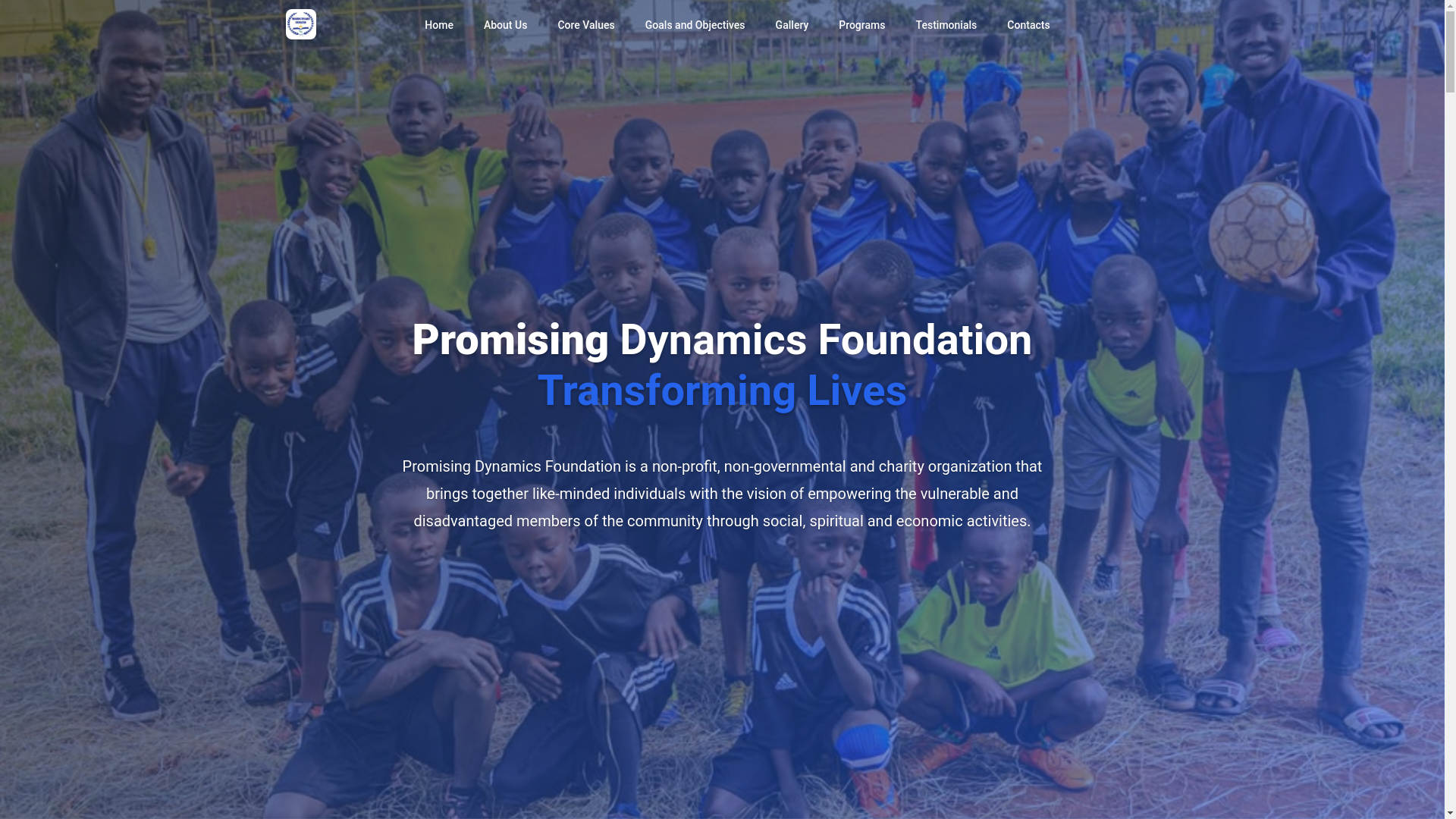 website screenshot of https://promisingdynamics.com/