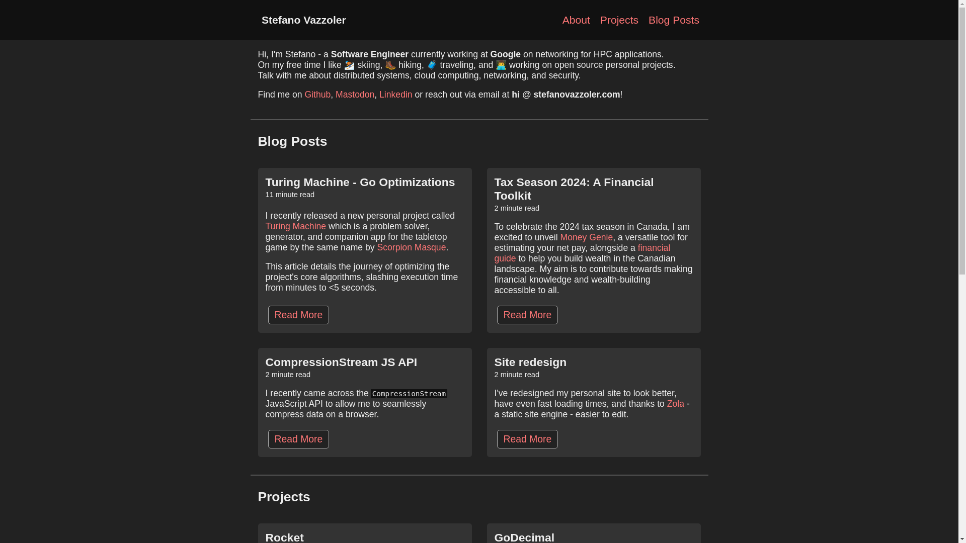 website screenshot of https://stefanovazzoler.pages.dev/