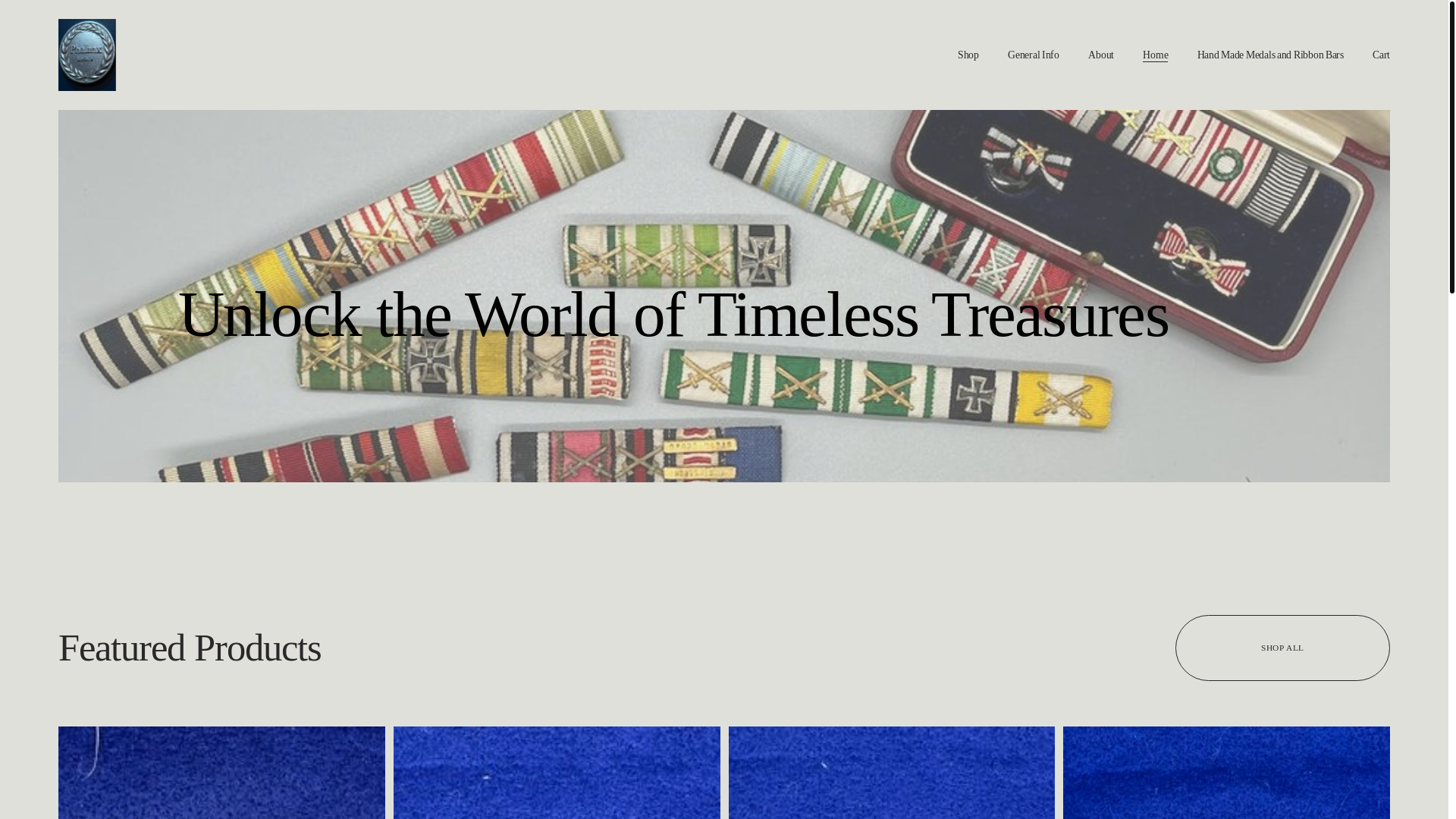 website screenshot of https://themedalroom.com/