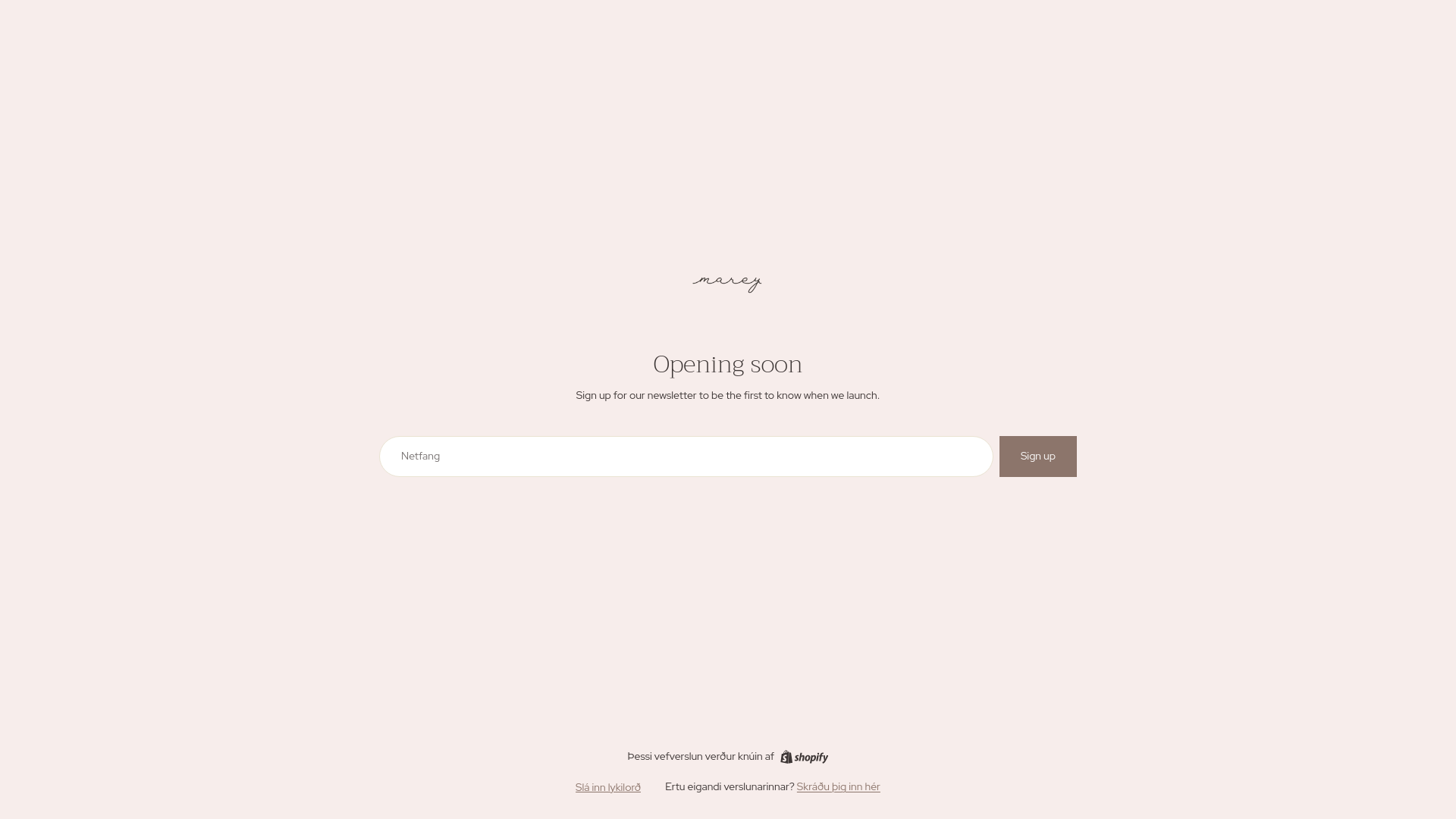 website screenshot of https://mareystudio.is/
