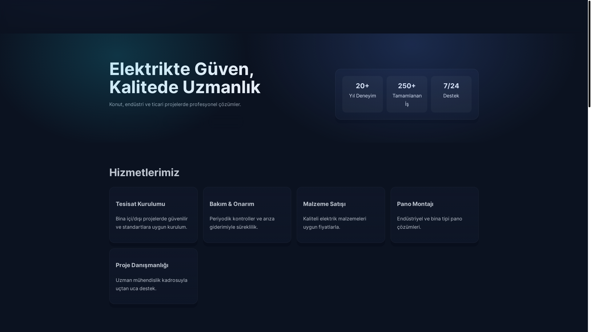 website screenshot of https://erencanelektrik.com/