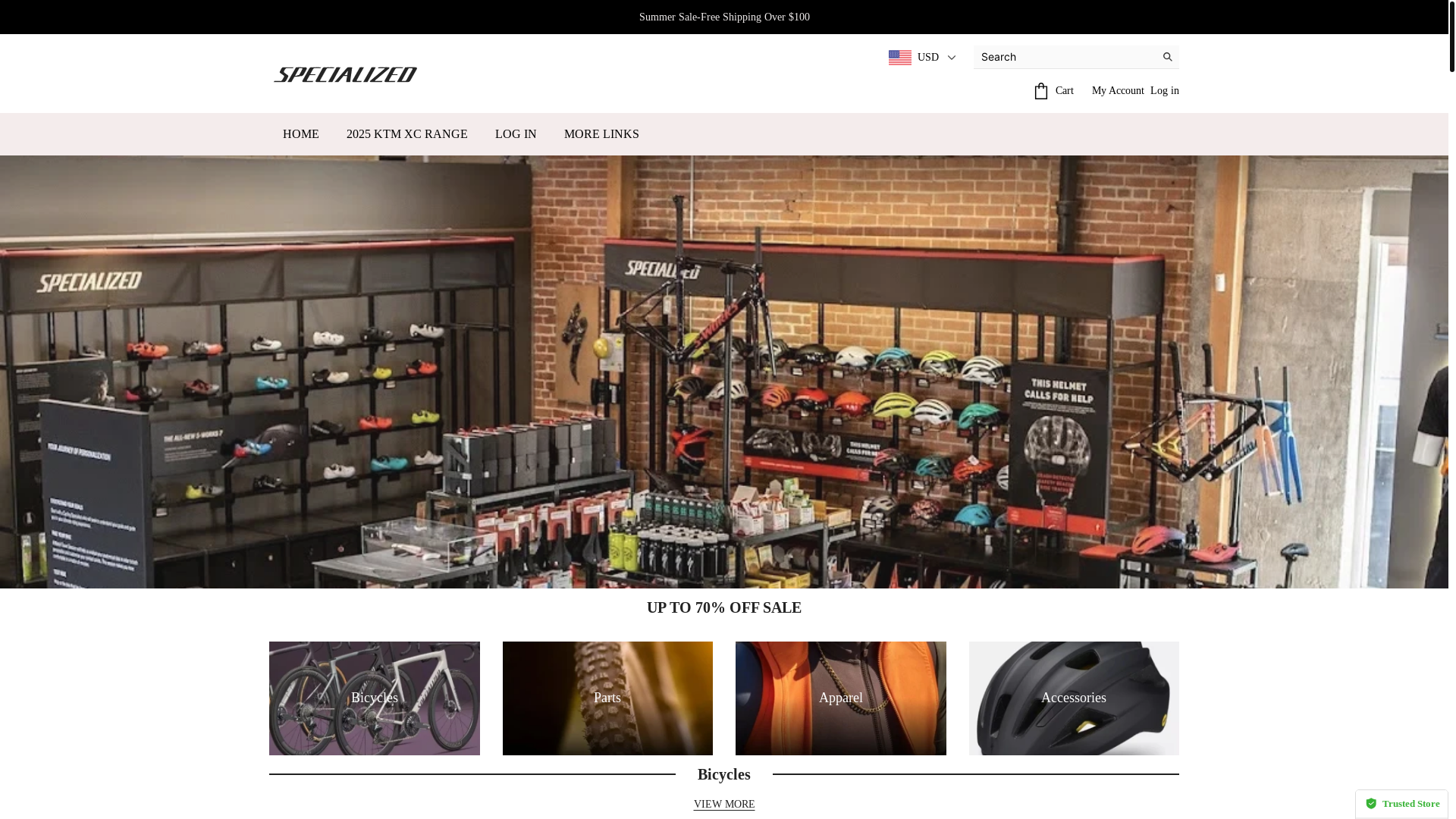 website screenshot of https://specializedgosale.com/
