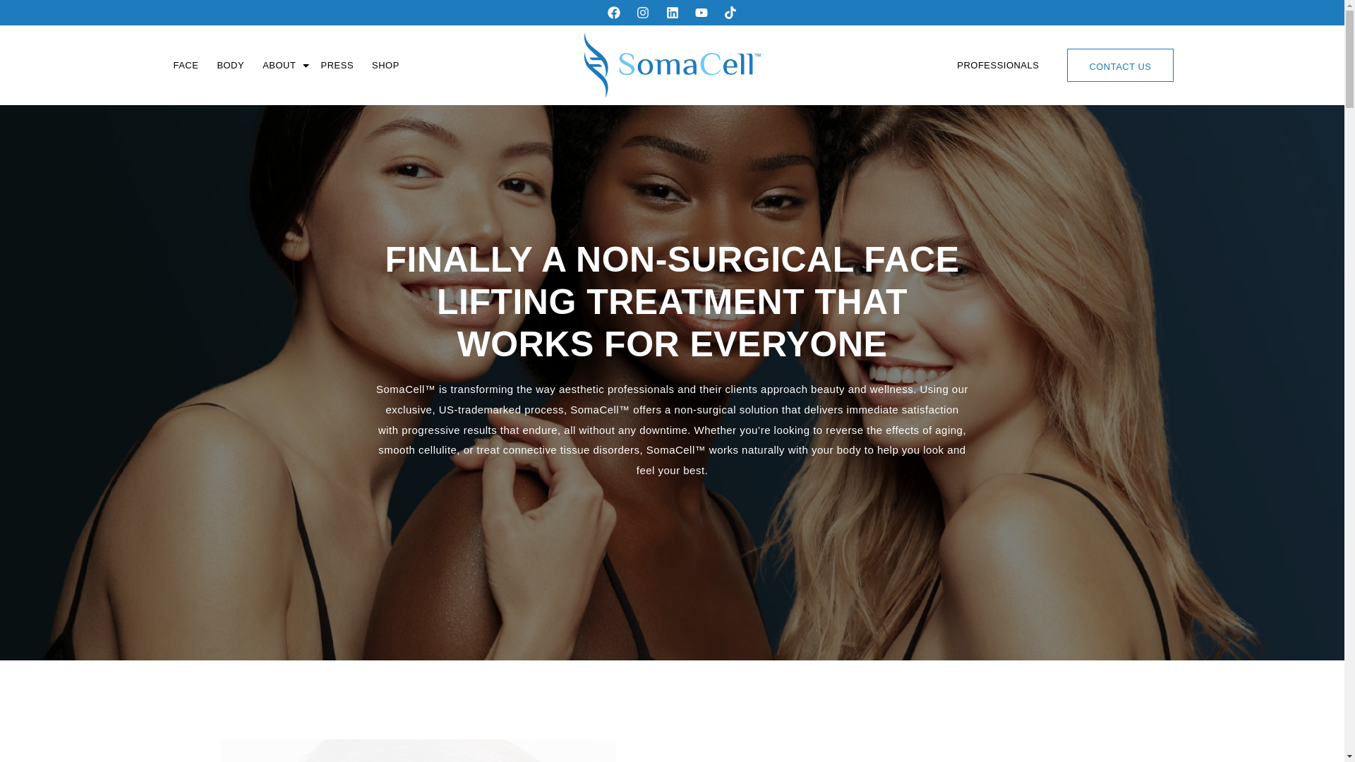 website screenshot of https://somacellskinpartners.com/