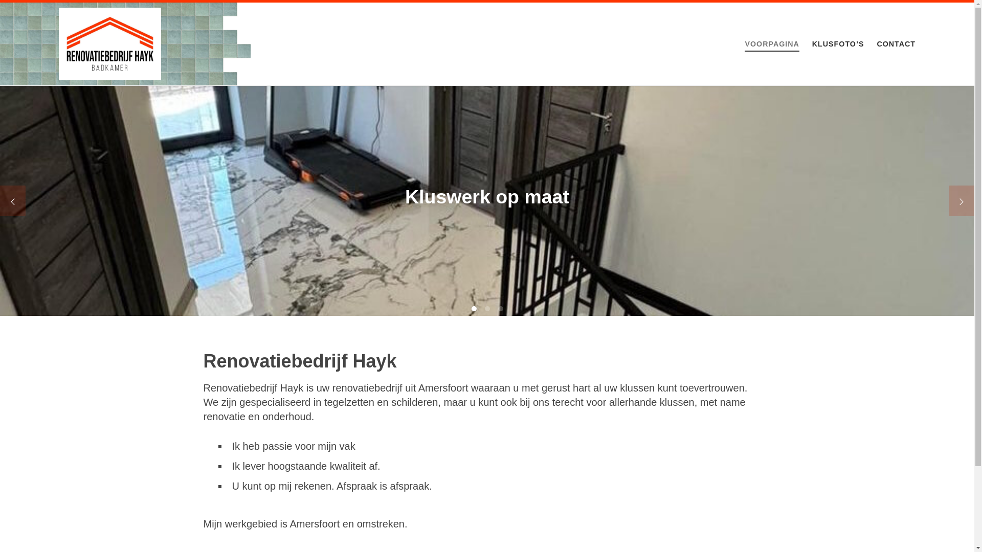 website screenshot of https://renovatiebedrijfhayk.nl/