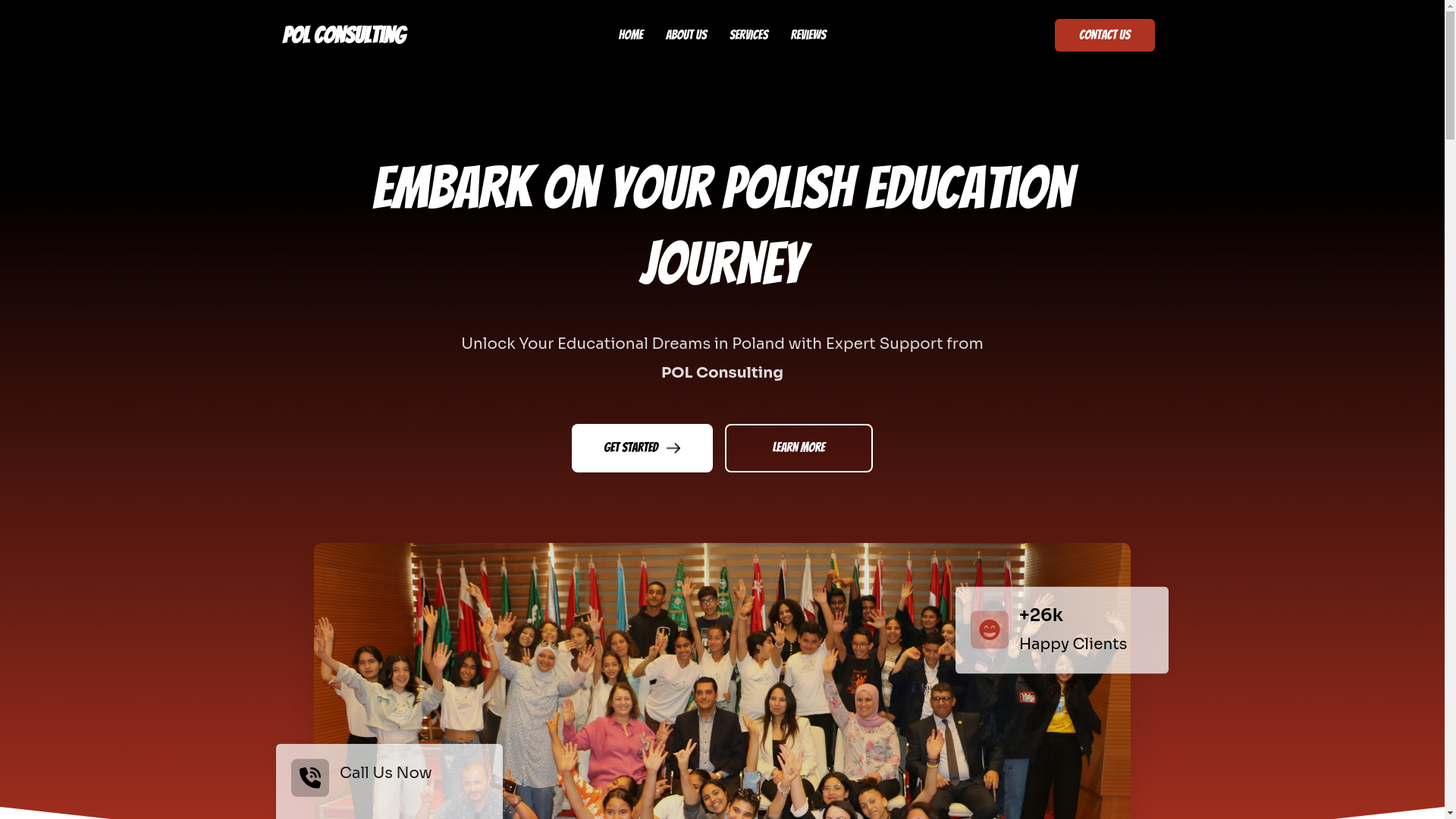website screenshot of https://polconsulting.services/
